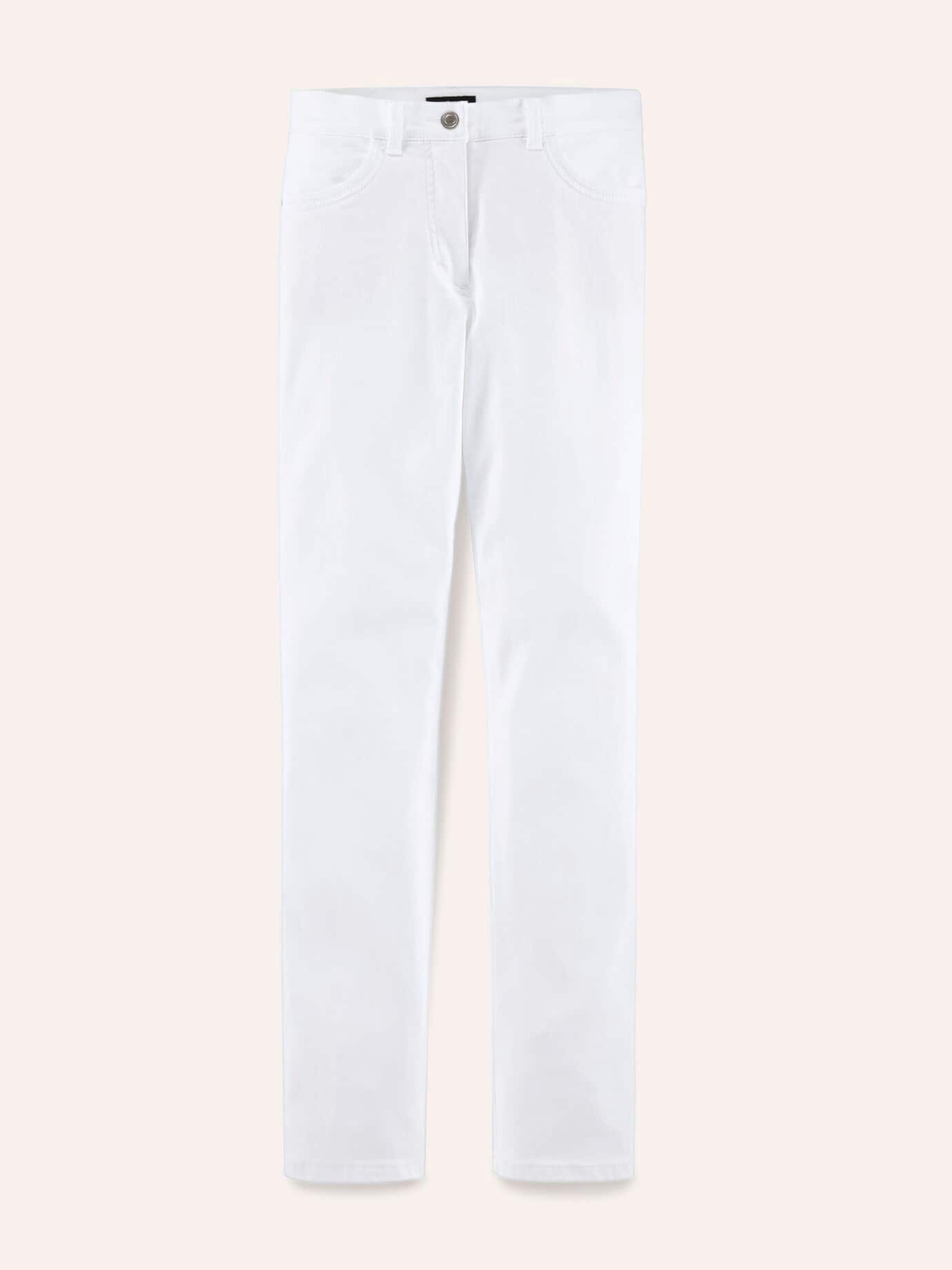 Walbusch Extraglatt Feminine Cotton Trousers White 84 2