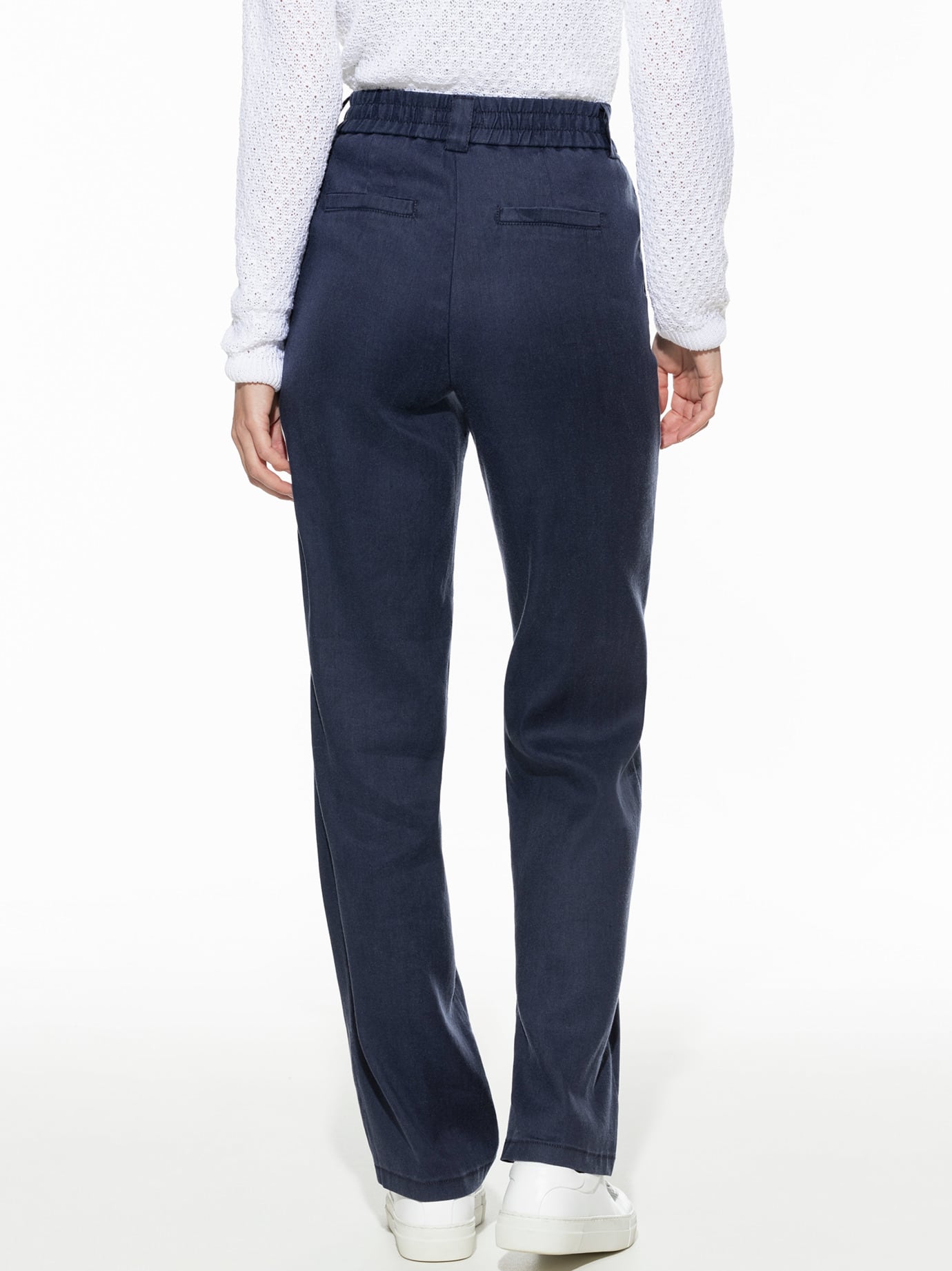 Walbusch Marlene Softleinenmix-Hose Blau 50 3