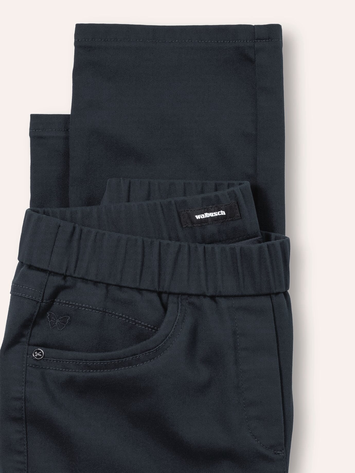 Walbusch Thermo Cotton Trousers Regular Fit Blue Size 52 4