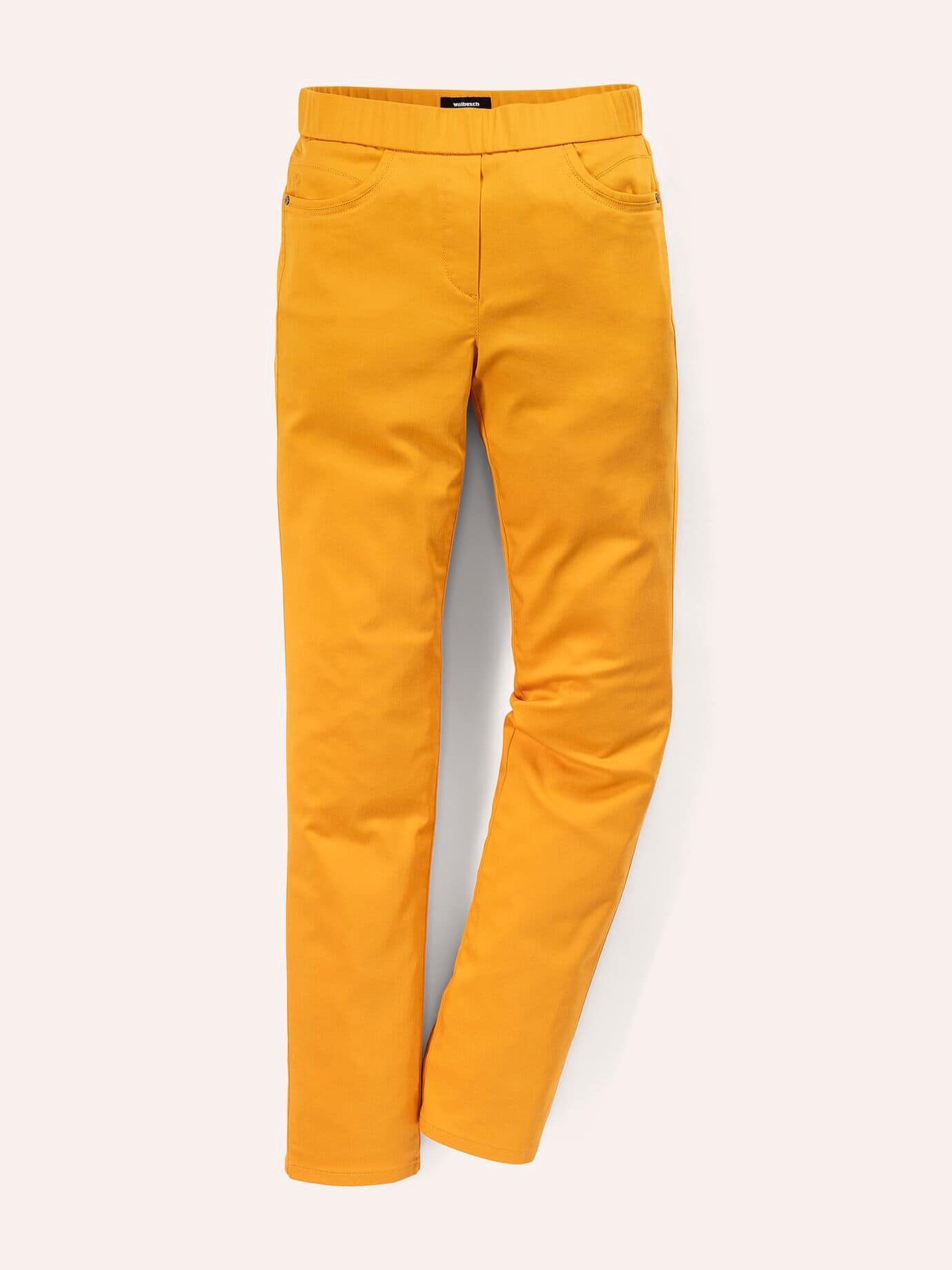 Walbusch Thermo-Extraglatt Baumwollhose, Regular Fit#normale Größen#Kurzgrößen, Farbe Gelb, 48, mit Thermo-Jerseyfutter mit Schmetterlings-Stickerei Damen 2