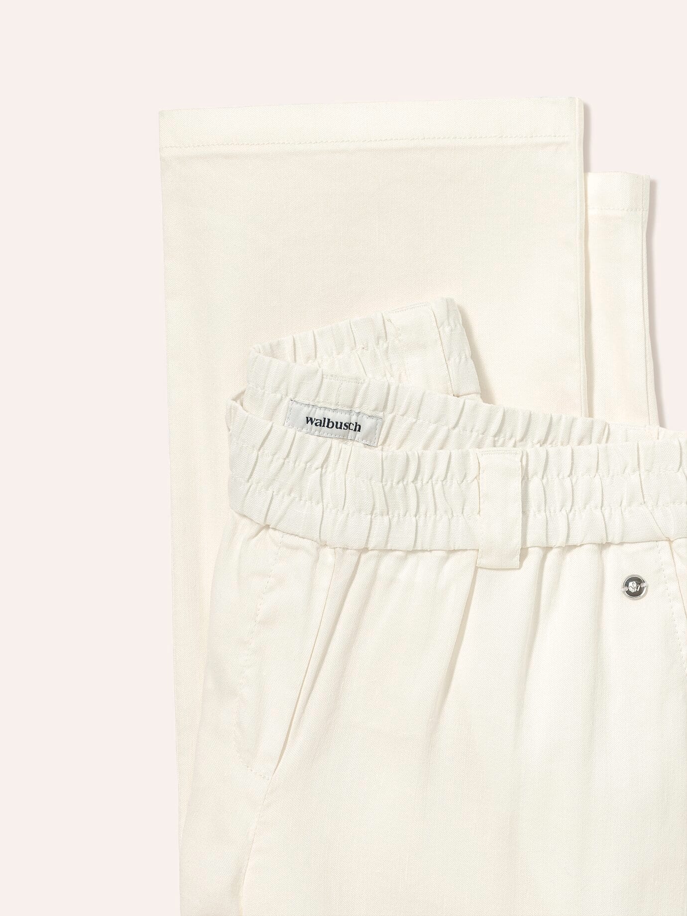 Walbusch Marlene Softleinenmix-Hose, Regular Fit, Weiß, Größe 22 4