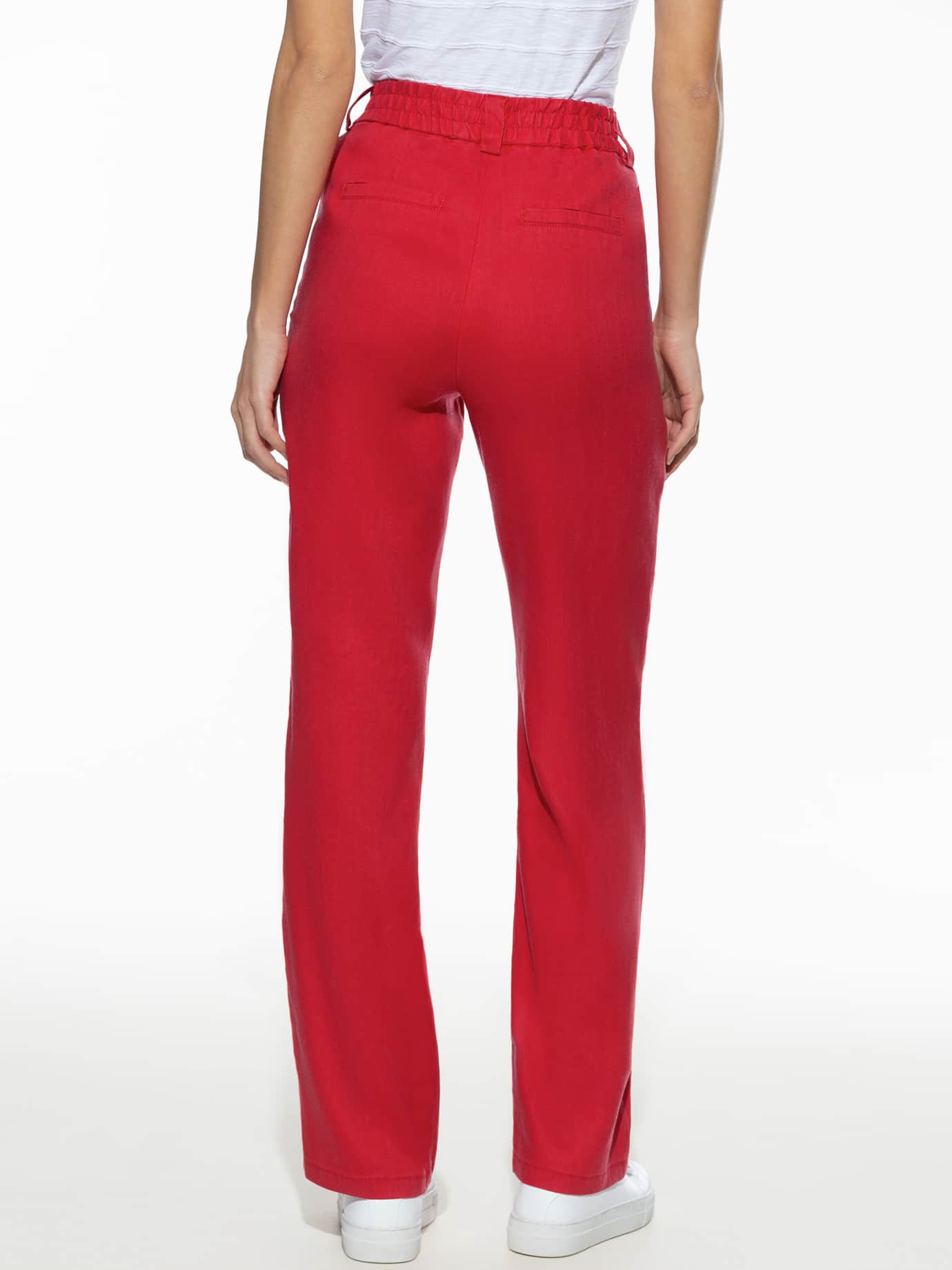 Walbusch Softleinenmix-Hose Marlene, Regular Fit#normale Größen#Kurzgrößen, Farbe Rot, 19, weich und elastisch bequeme Schlupfform Damen 3