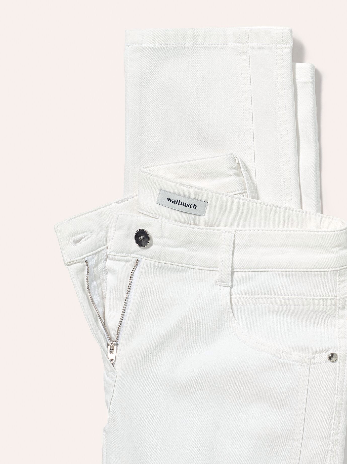 Walbusch 7/8 Cotton Trousers Figure Wonder Slim F White Size 24 4