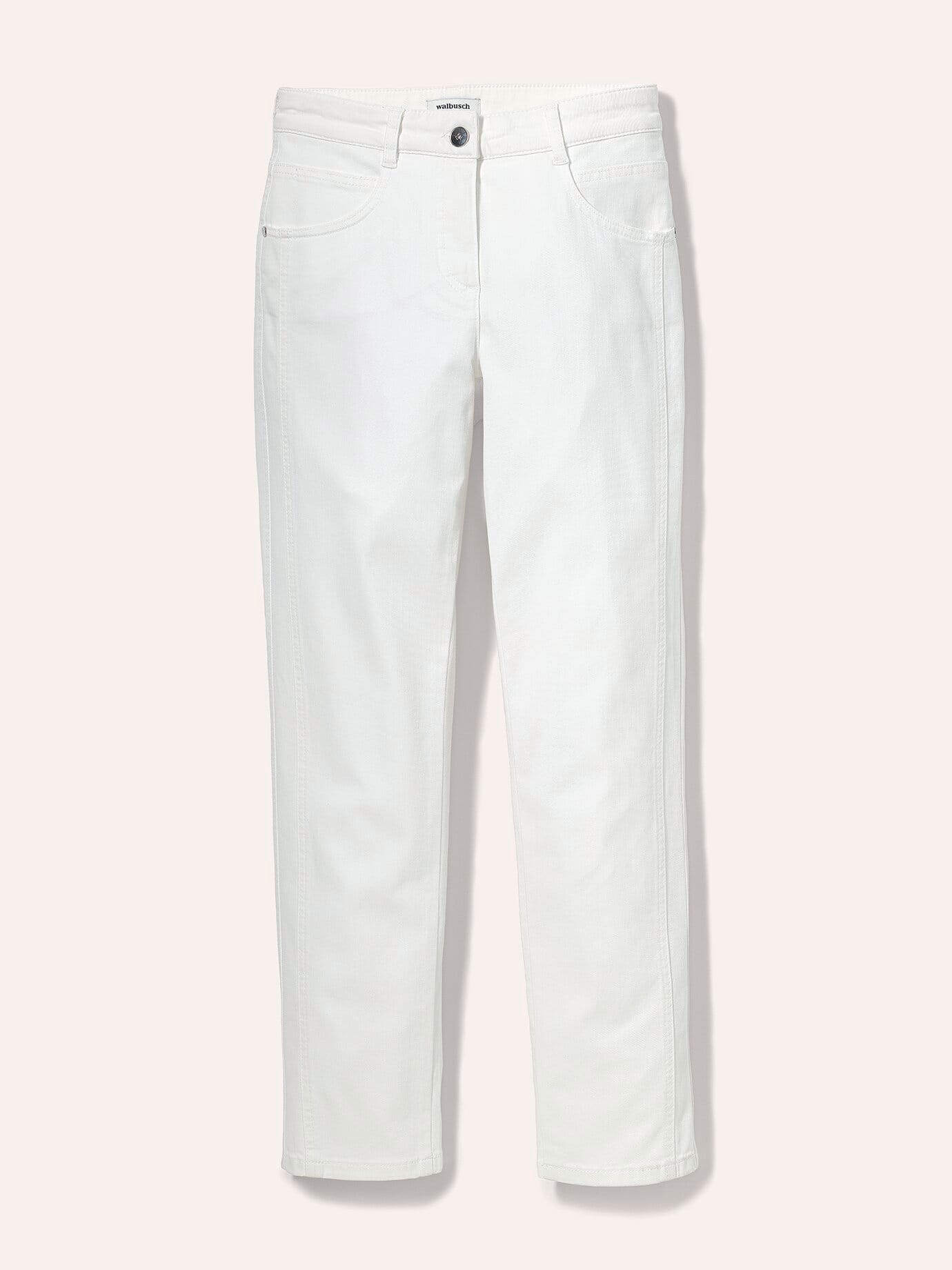 Walbusch 7/8 Cotton Trousers Figure Wonder Slim F White Size 24 2
