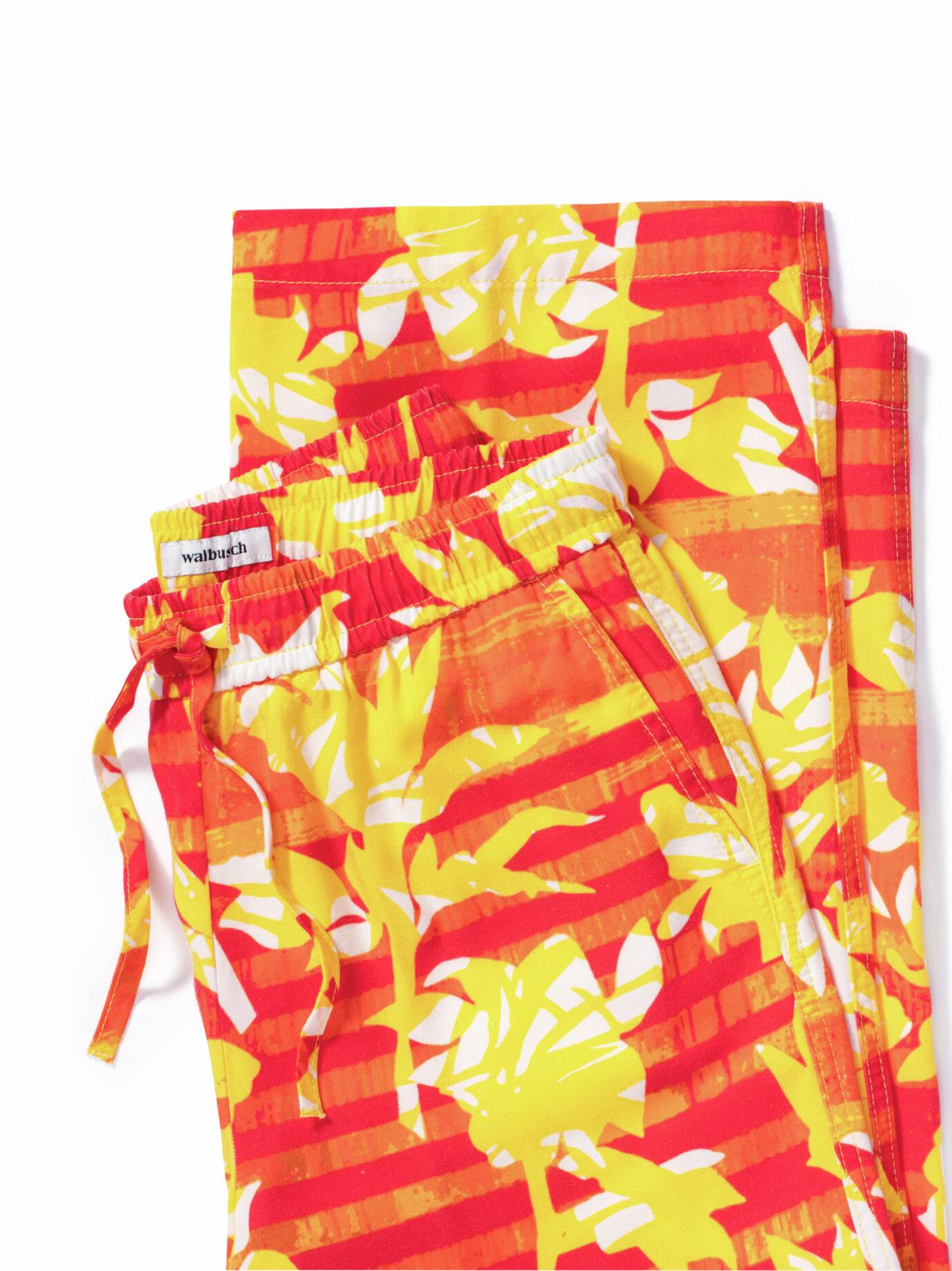 Walbusch Lyocell-Culotte Palmenprint, noch offen: Filter Passform#normale Größen#Kurzgrößen, Farbe Rot, 22, aus fließendem Lyocell limited Edition Damen 4