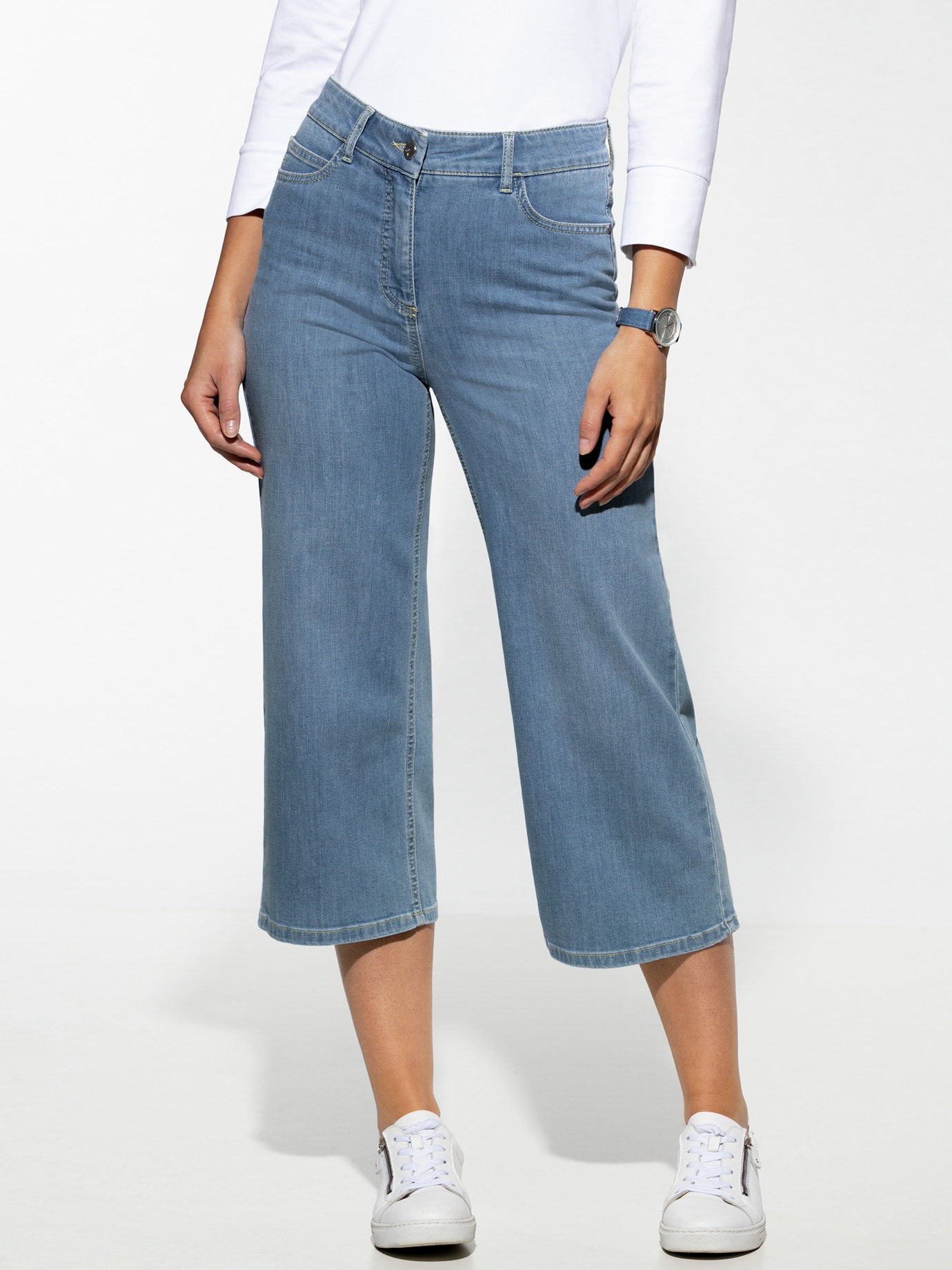 Walbusch Ultraleicht Jeans Culotte Blau female 19