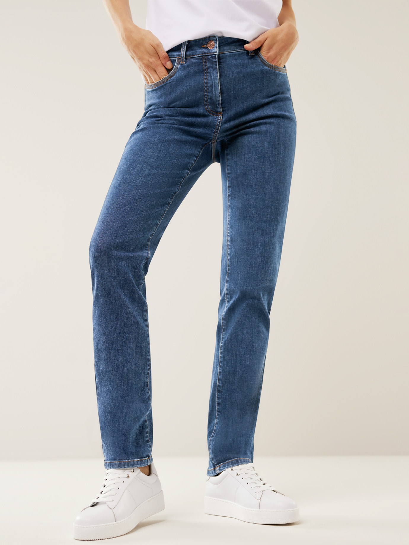 Passform-Jeans Slim Fit Blue Stoned