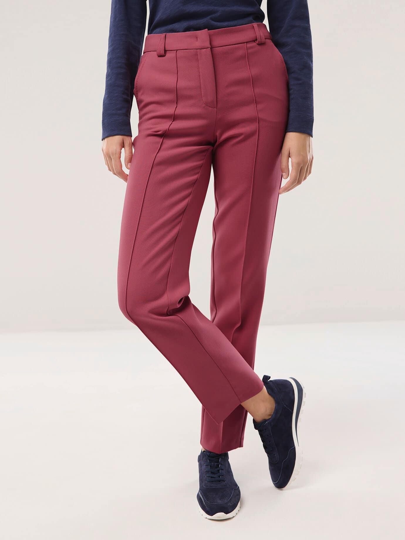 Premium Kofferhose, Regular Fit#normale Größen#Kurzgrößen#Langgrößen, Farbe Rosa, 24, knitterfrei bügelfrei Damen