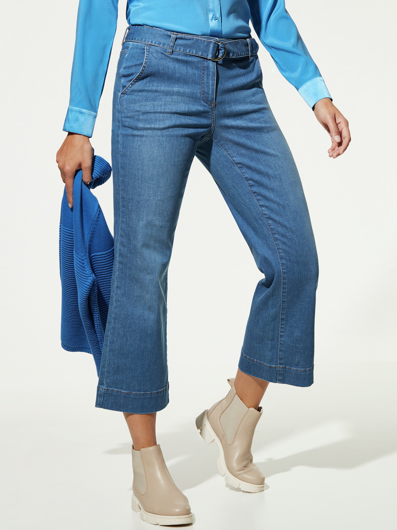 Culotte Chino-Jeans Mid Blue