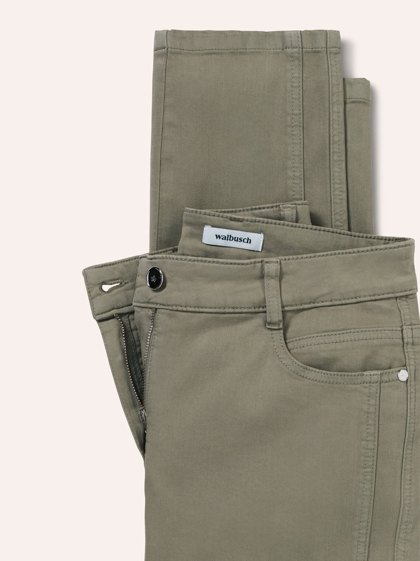 Walbusch 7/8 Cotton Trousers Green Size 20 4