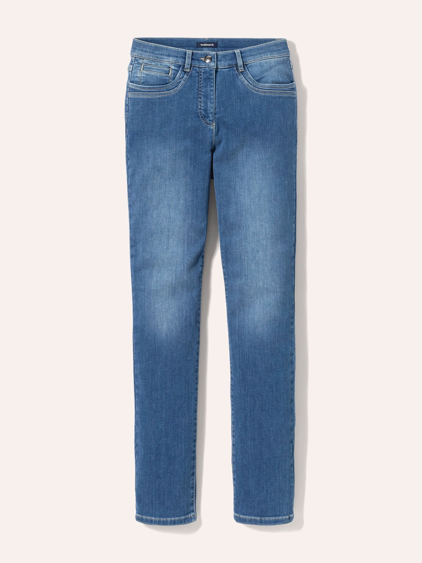 Walbusch Thermo-Dynamic Jeans, Regular Fit#normale Größen#Kurzgrößen#Langgrößen, Farbe Blau, 96, wärmend durch Thermoflausch atmungsaktiv dank Baumwolle Damen 2