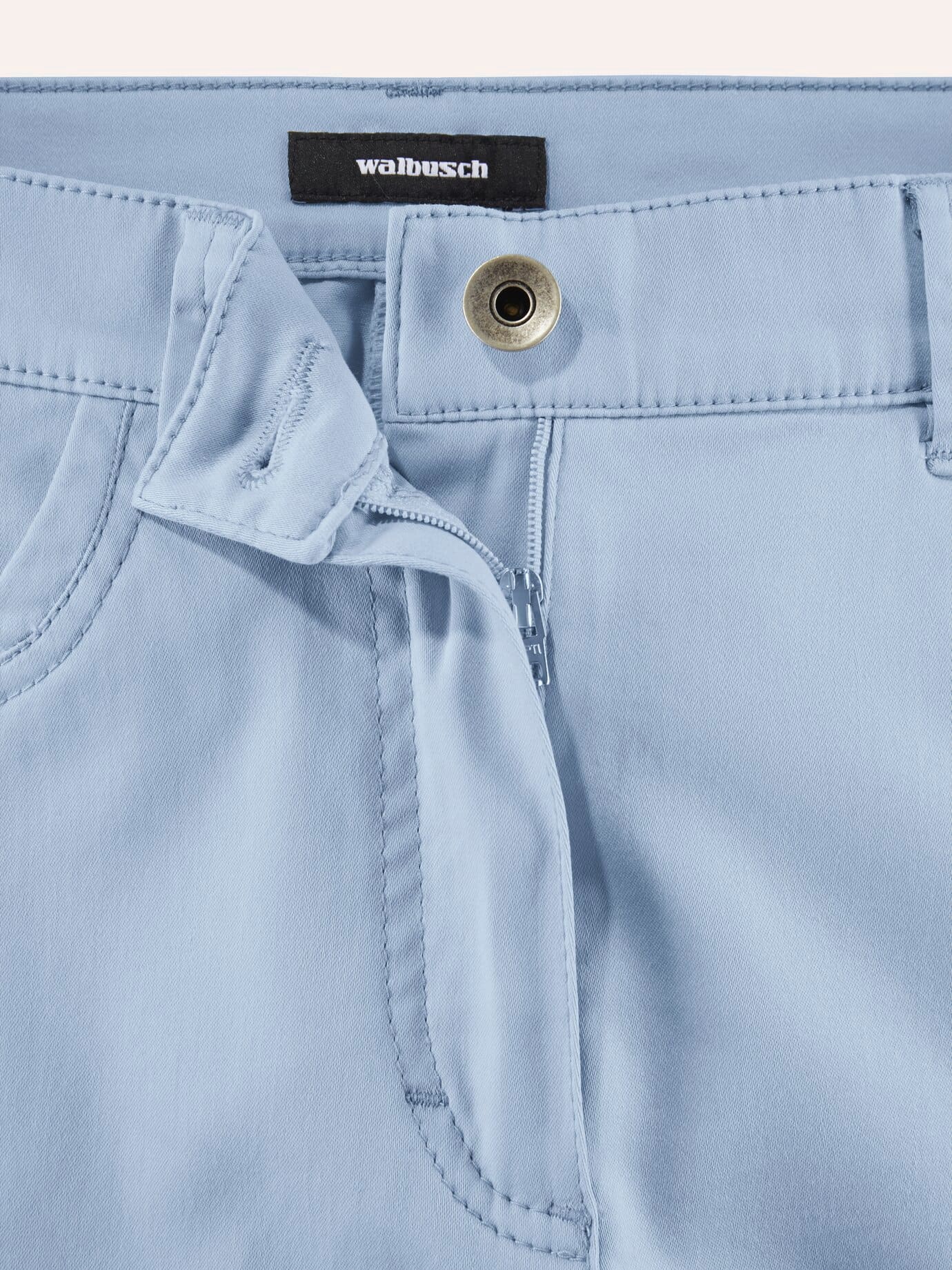 Walbusch Extraglatt Feminine Cotton Trousers Blue 23 8