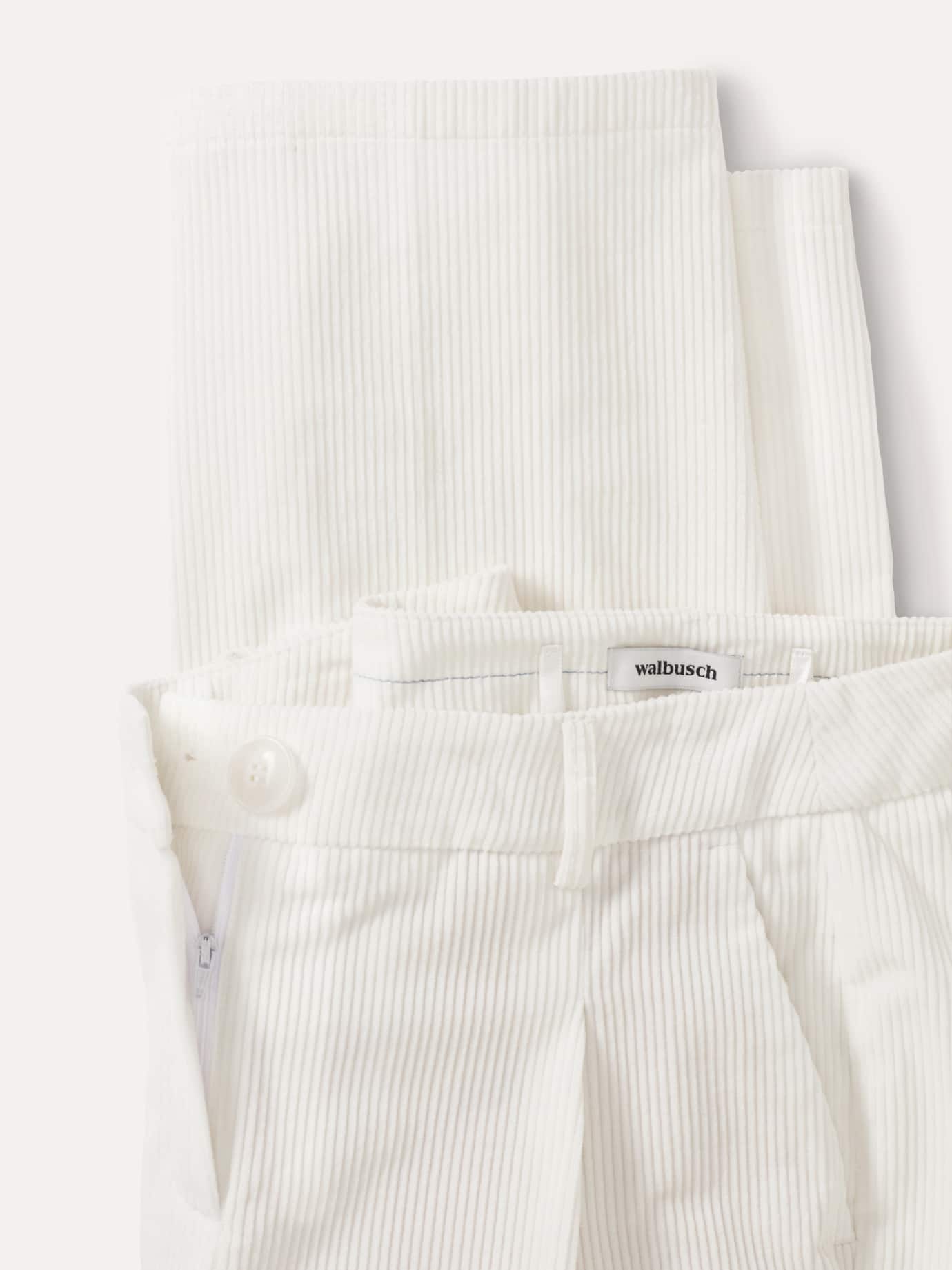 Walbusch Premium Marlene Cordhose, Regular Fit#normale Größen#Kurzgrößen#Langgrößen, Farbe Weiß, 38, edler Cord aus Italien figurschmeichelnd Damen 4