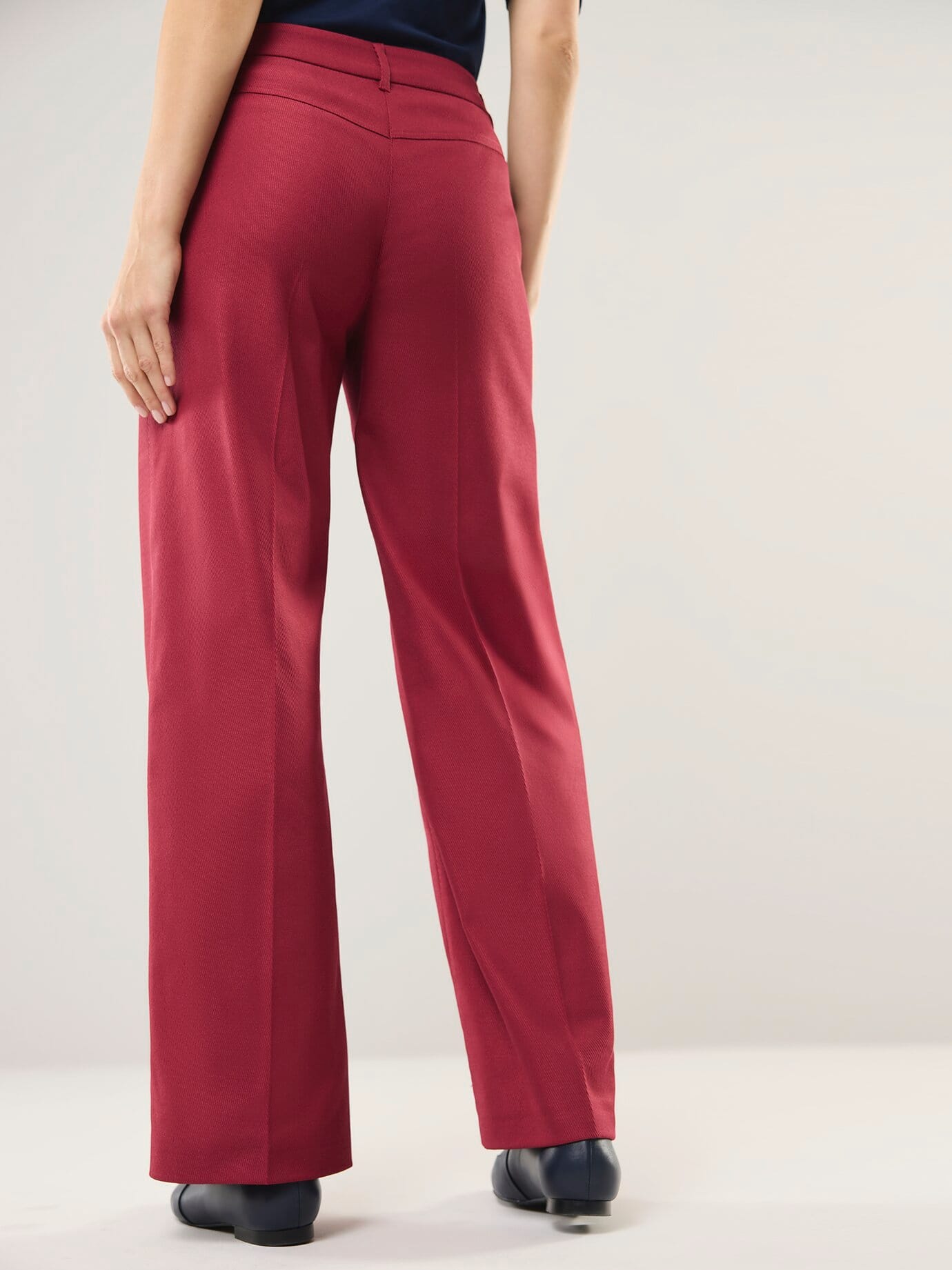 Walbusch Marlenehose mit Struktur, Regular Fit#normale Größen#Kurzgrößen#Langgrößen, Farbe Rot, 40, modische Marleneform sommerleicht Damen 3