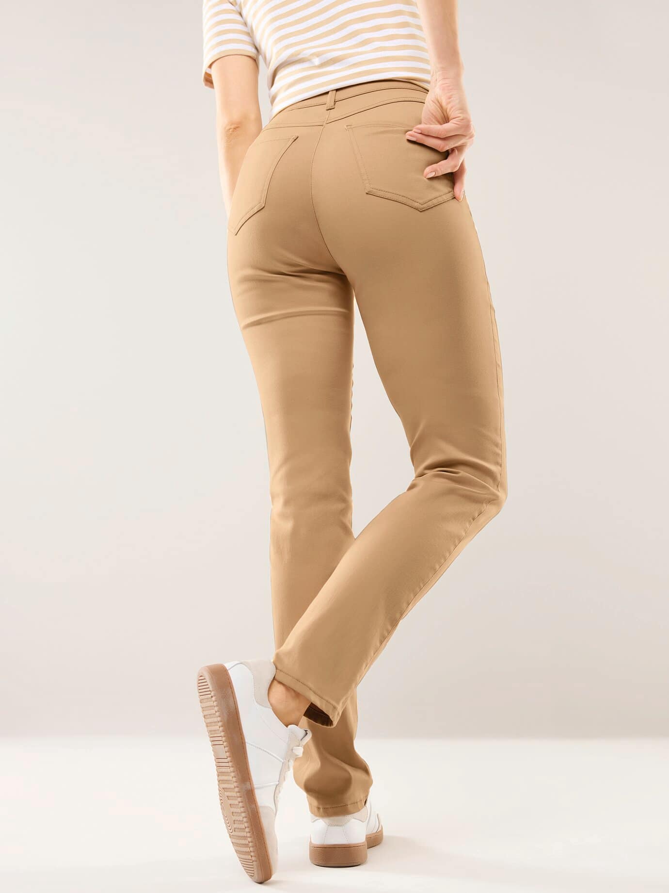 Walbusch Extraglatt Cotton Trousers Beige 44 7
