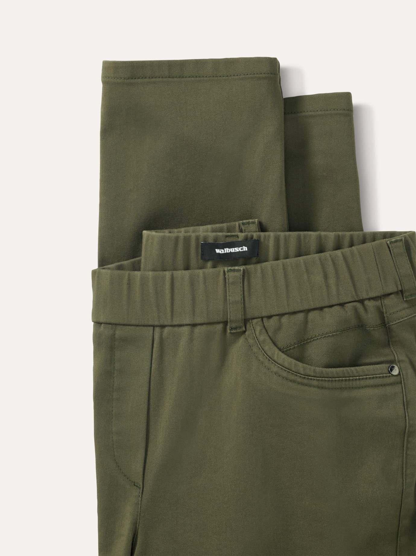Walbusch Thermo-Extraglatt Cotton Trousers Green Size 20 4