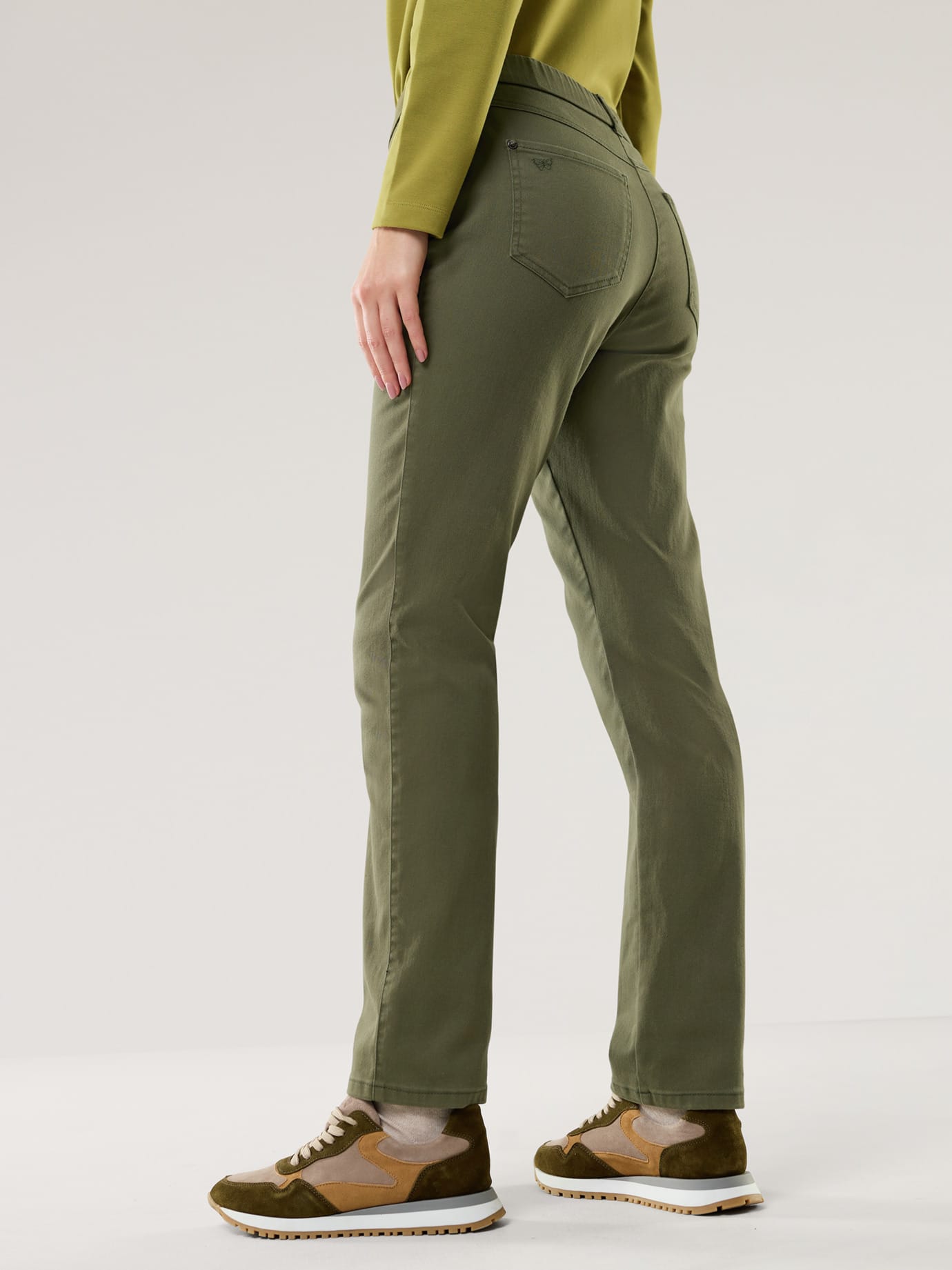 Walbusch Thermo-Extraglatt Cotton Trousers Green Size 20 3
