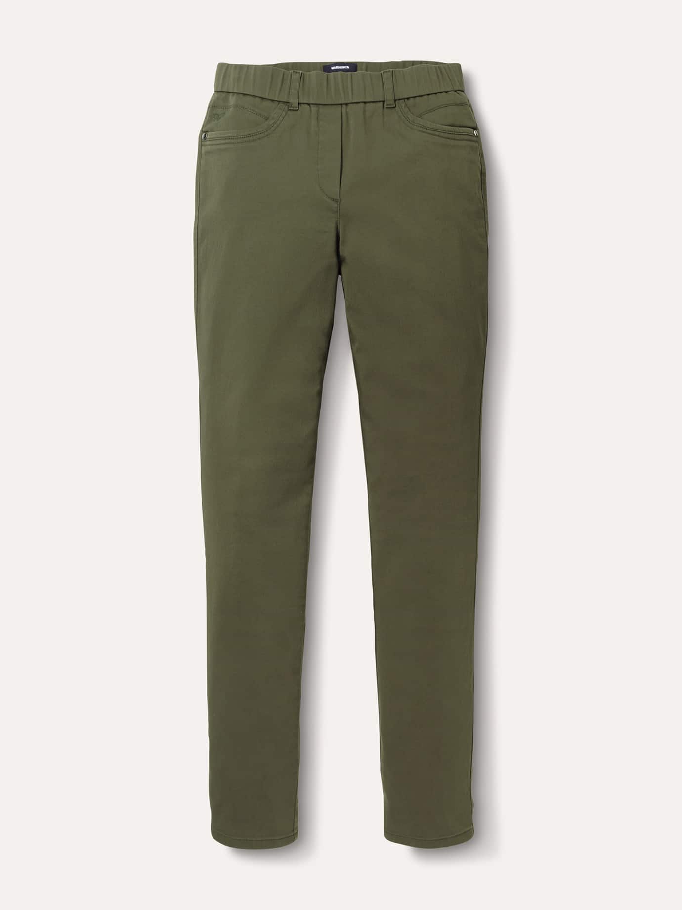 Walbusch Thermo-Extraglatt Cotton Trousers Green Size 20 2