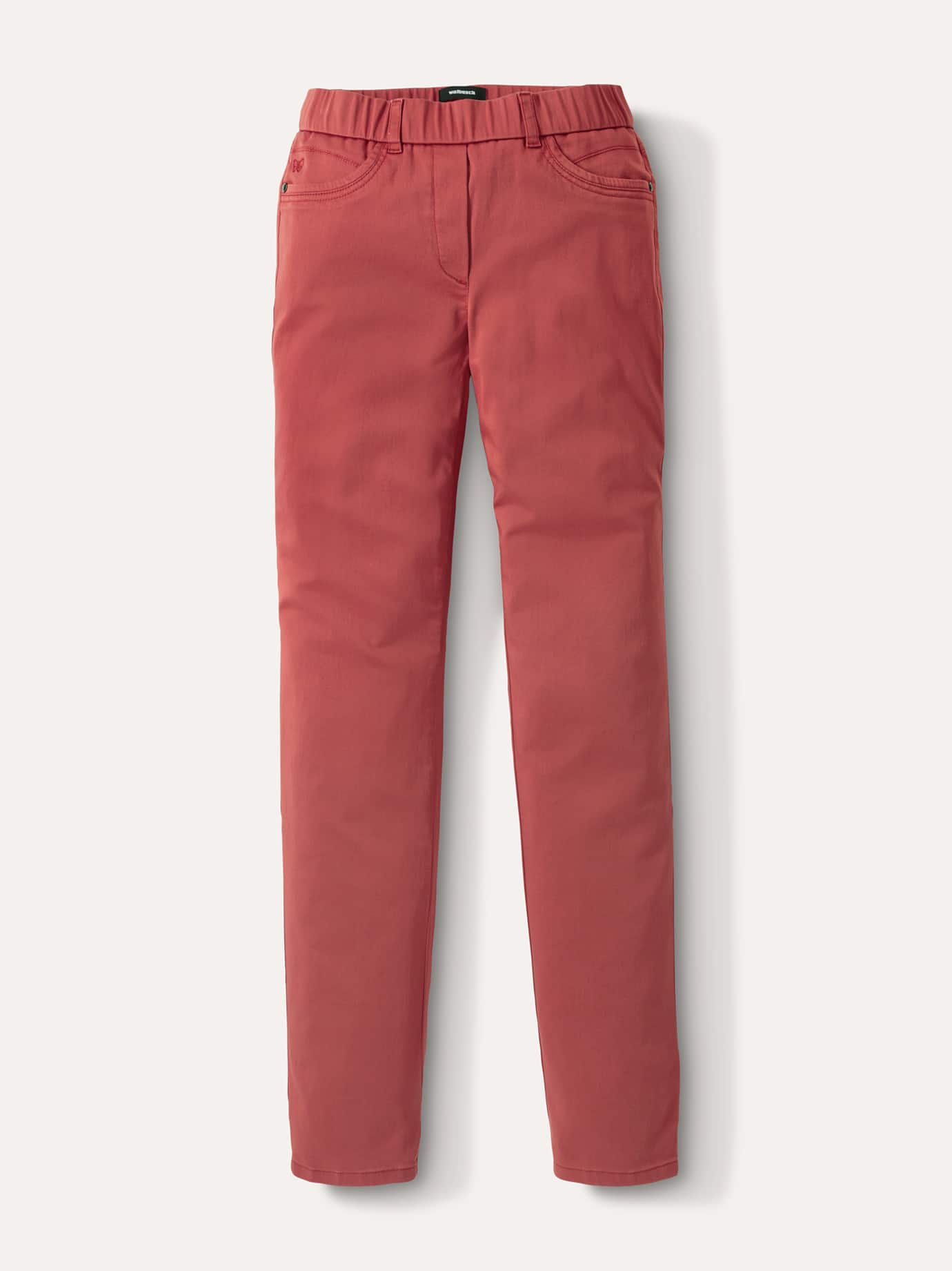Walbusch Thermo-Extraglatt Baumwollhose, Regular Fit#normale Größen#Kurzgrößen, Farbe Gelb, 50, mit Thermo-Jerseyfutter mit Schmetterlings-Stickerei Damen 2