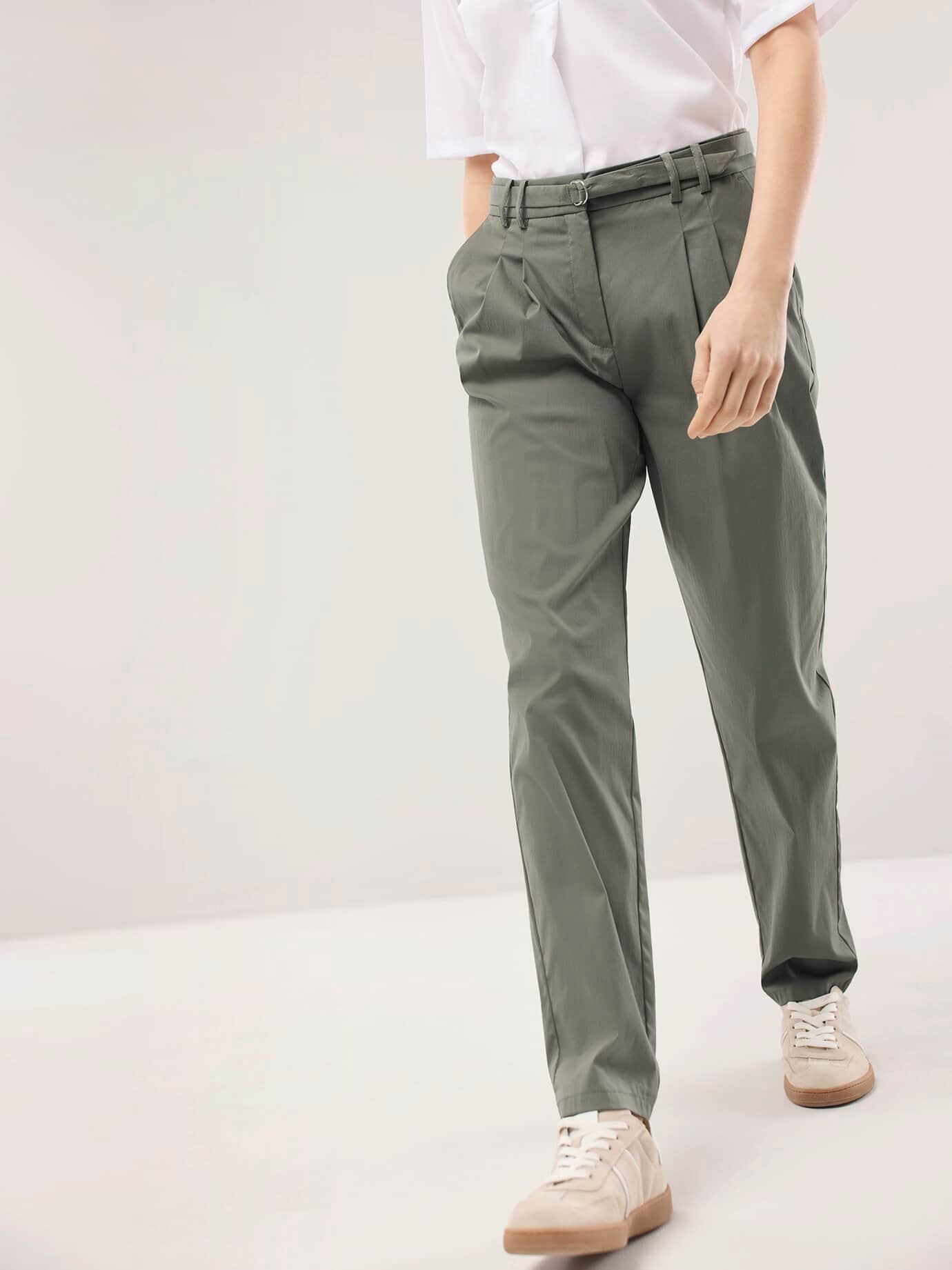 Thumbnail - Bundfaltenhose aus Baumwollmix