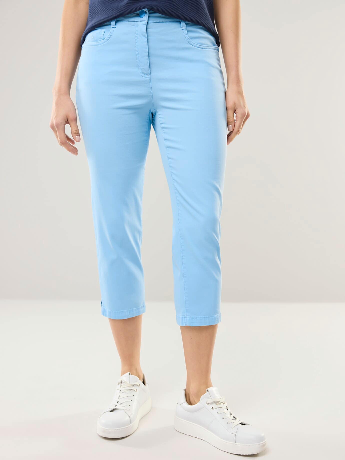 Walbusch Capri Cotton Blend Blue Size 50