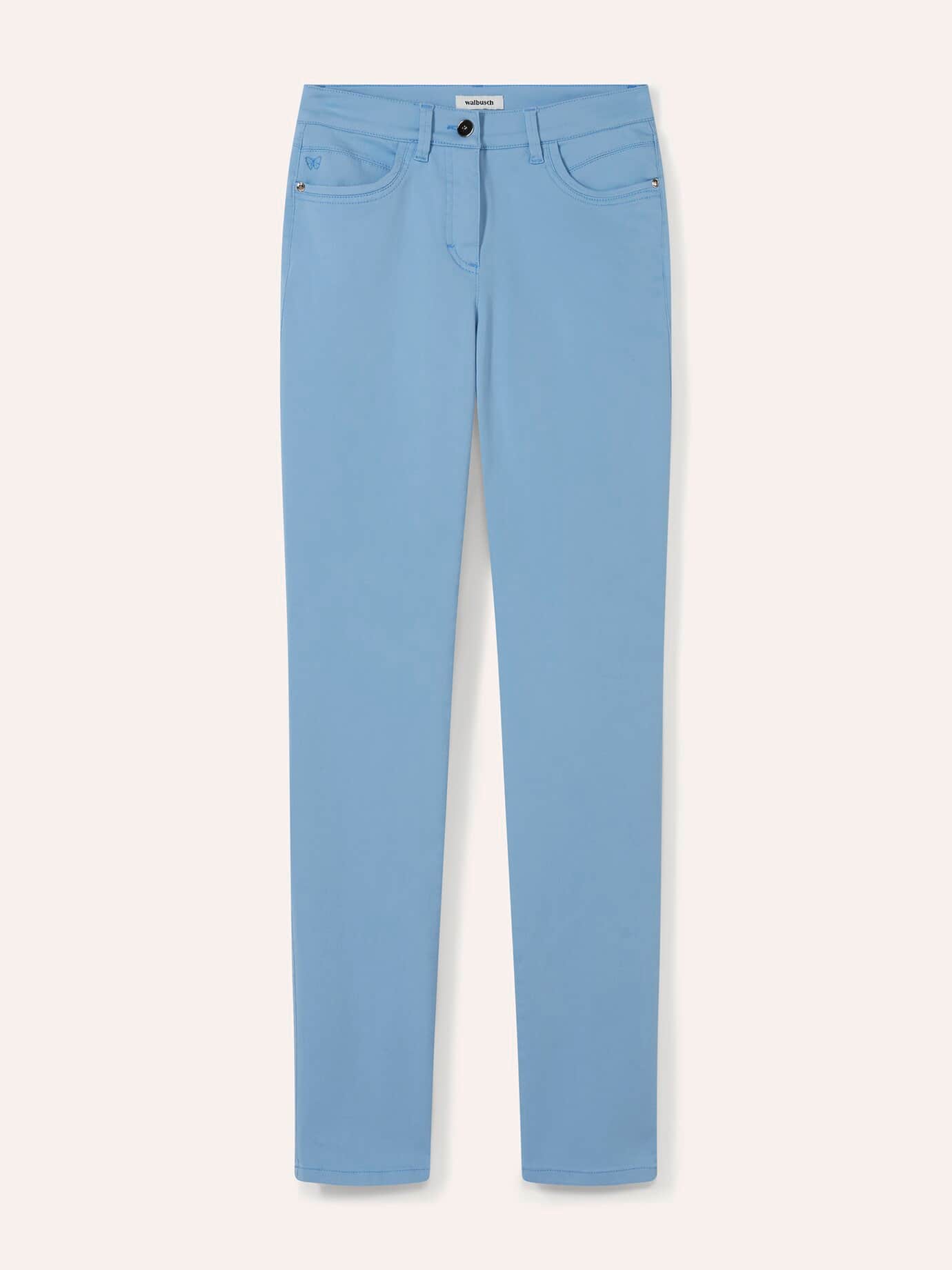 Walbusch Extraglatt Baumwollhose, Regular Fit#normale Größen#Kurzgrößen#Langgrößen, Farbe Blau, 92, bügelfrei atmungsaktiv Damen 2