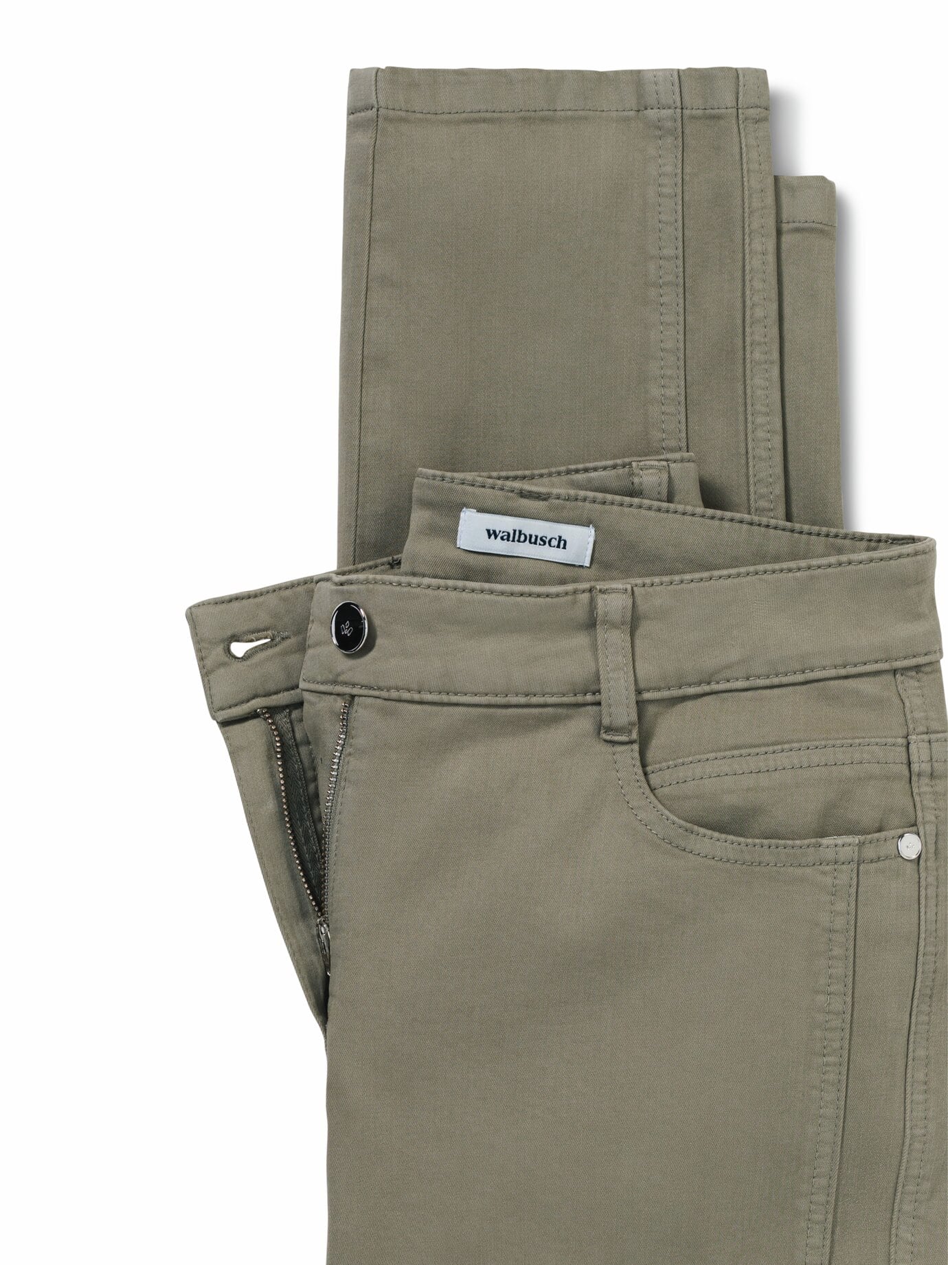 Walbusch 7/8-Baumwollhose Figurwunder FF, Feminine Fit#normale Größen#Kurzgrößen, Farbe Grün, 23, mit Bauchweg-Funktion vorverlegte Seitennaht Damen 4