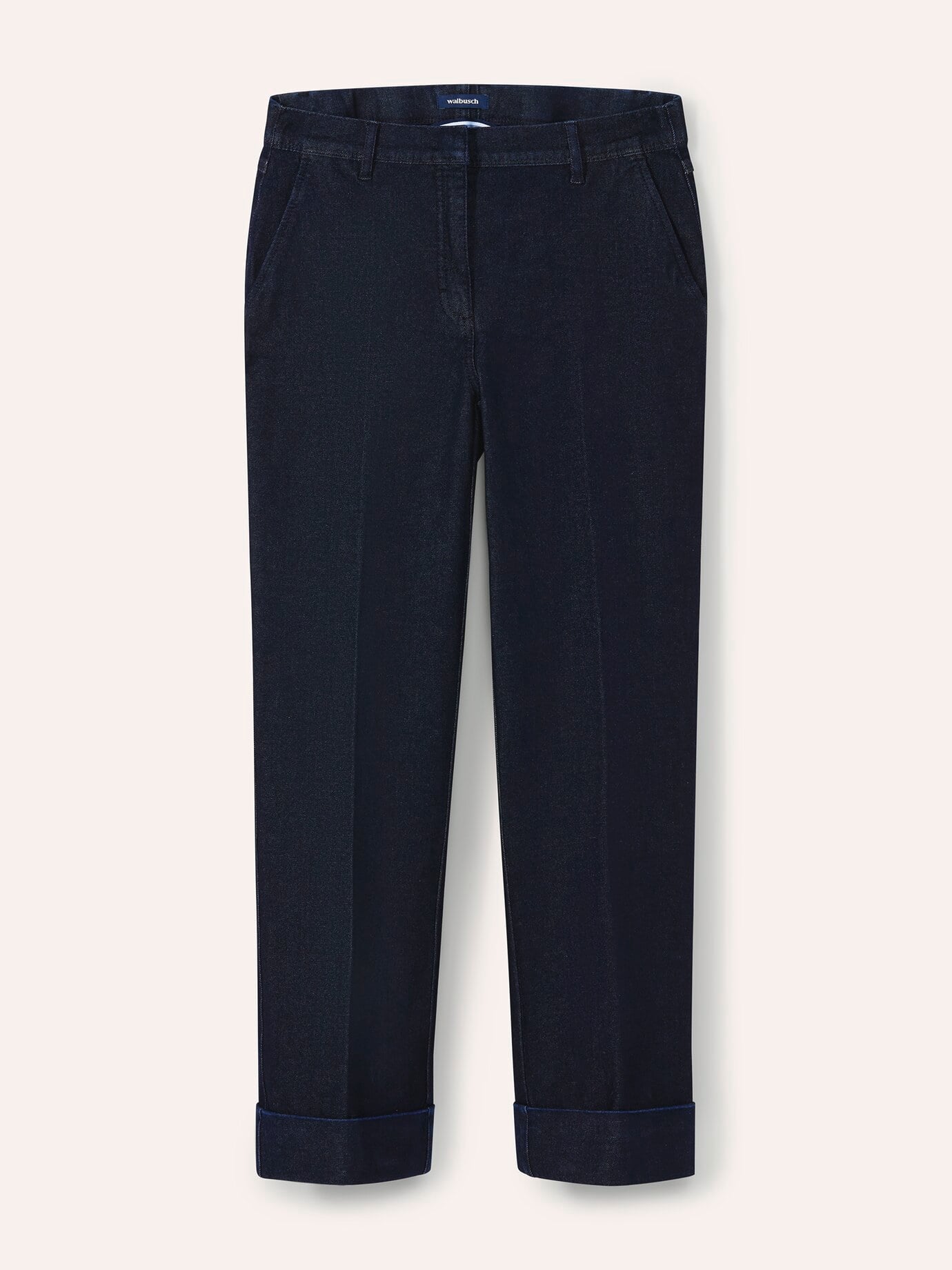 Walbusch Chino Denim mit Saumumschlag, Regular Fit#normale Größen, Farbe Blau, 52, modischer Chino-Style leicht und atmungsaktiv Damen 2