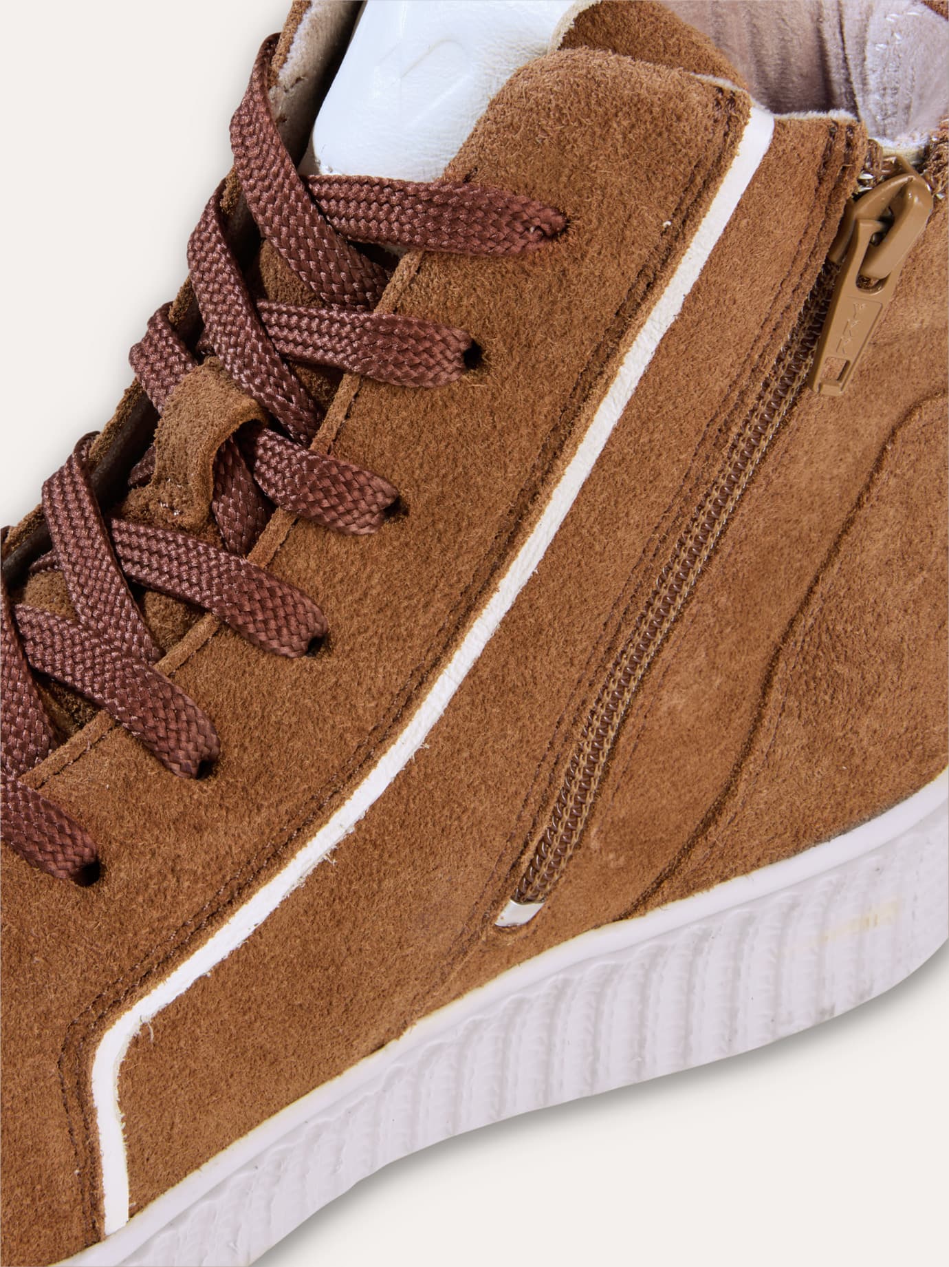 Walbusch Thermolite Hightop Sneaker, , Farbe Braun, 37, warmes Thermolite-Futter seitlicher Reißverschluss Damen 4