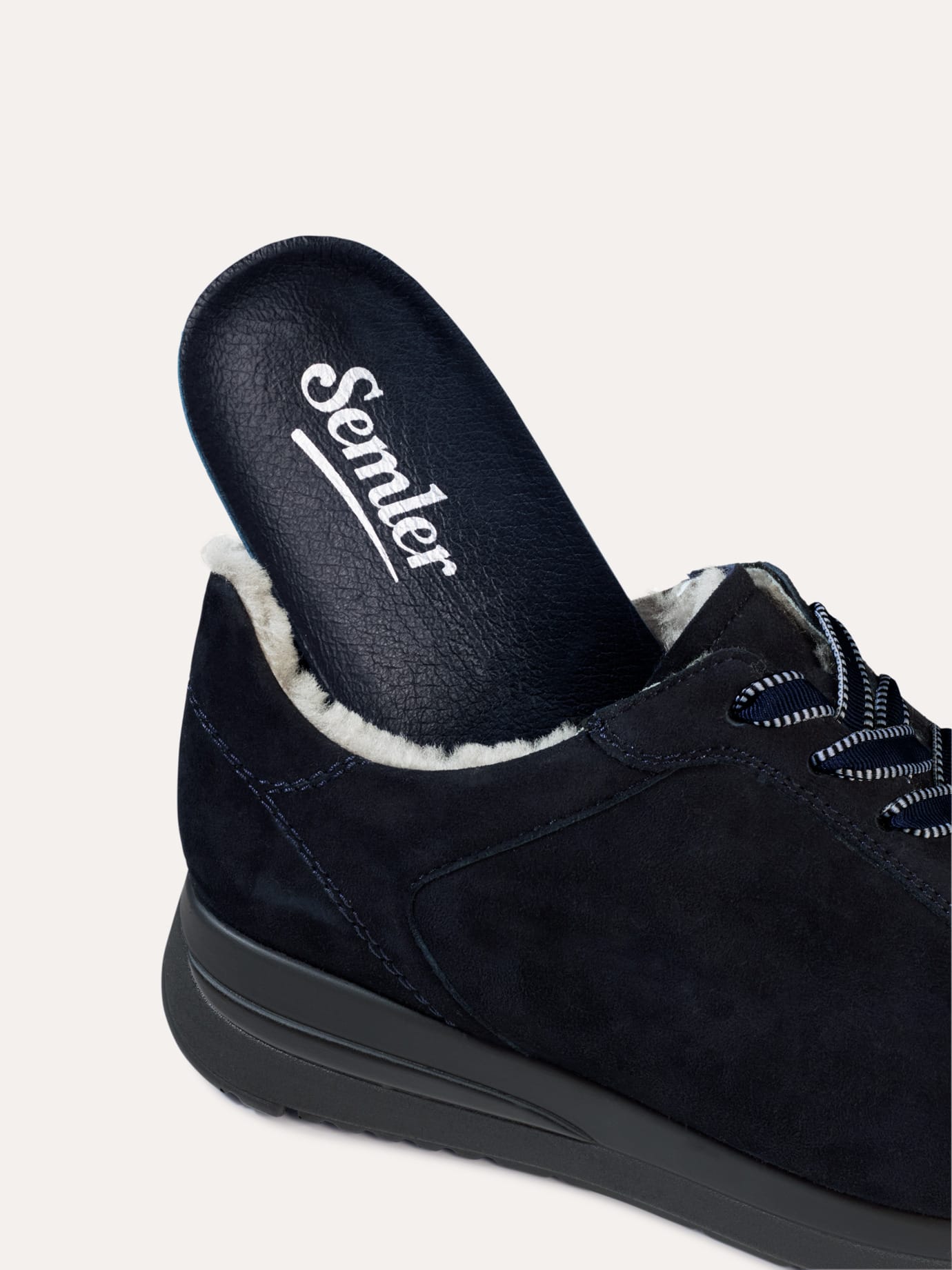 Walbusch Lamb Fur Sneaker Blue 6.5 3