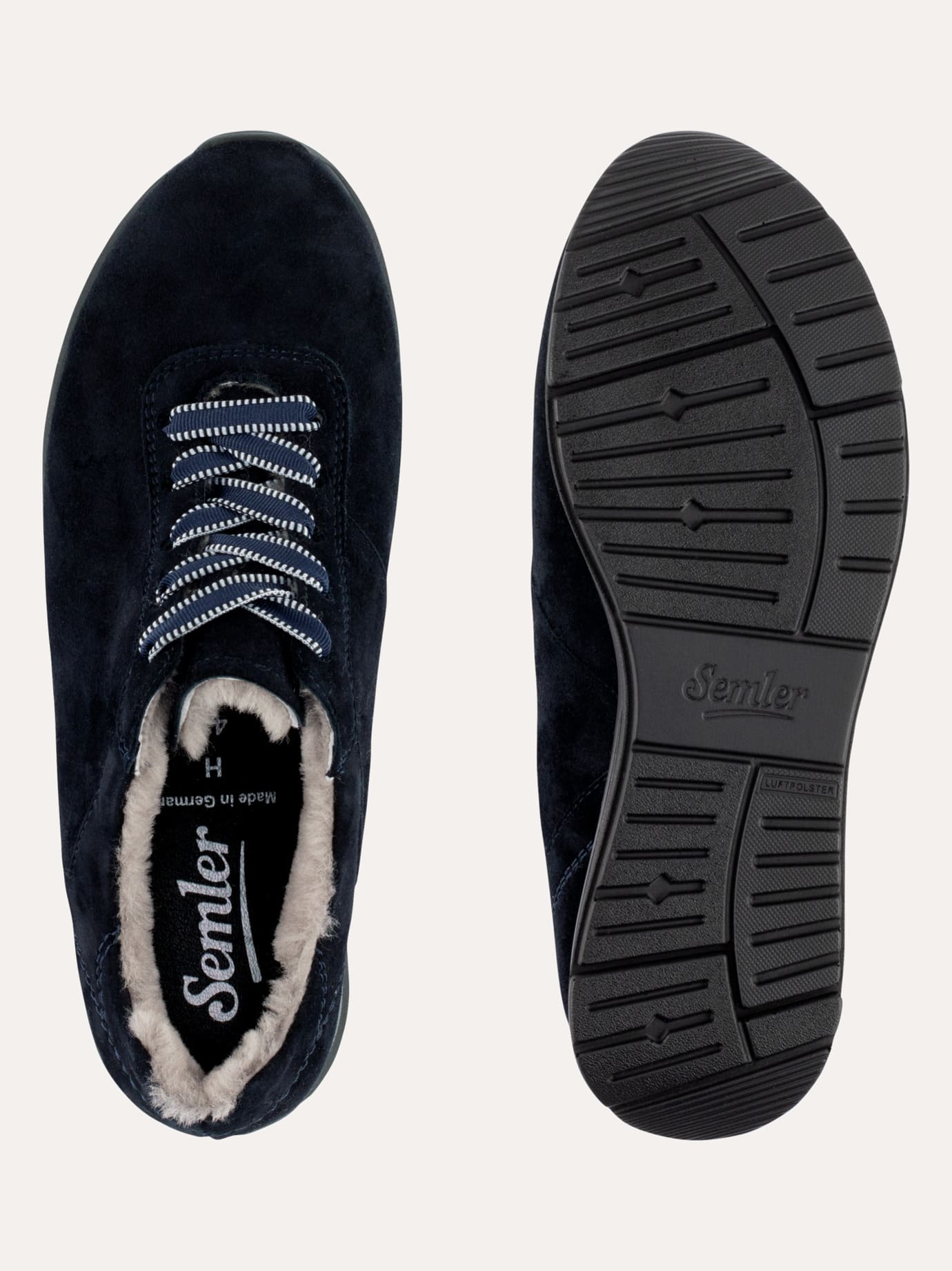 Walbusch Lamb Fur Sneaker Blue 6.5 2