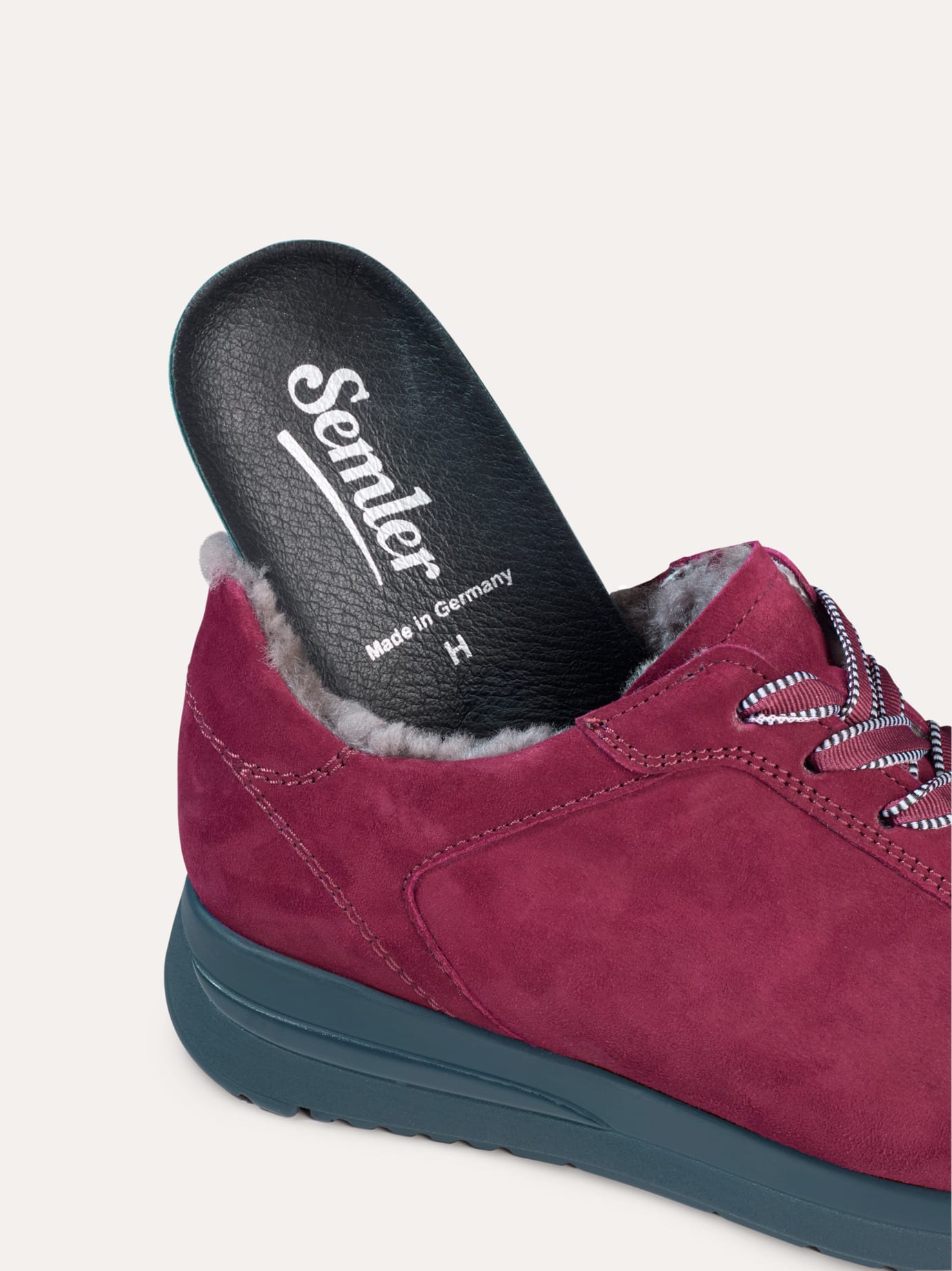 Walbusch Lamb Fur Sneaker Red Size 6 3