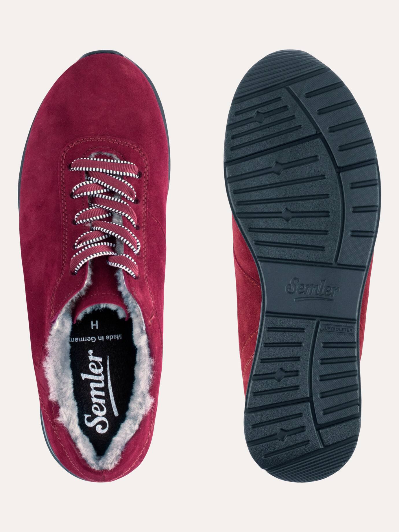 Walbusch Lamb Fur Sneaker Red Size 6 2