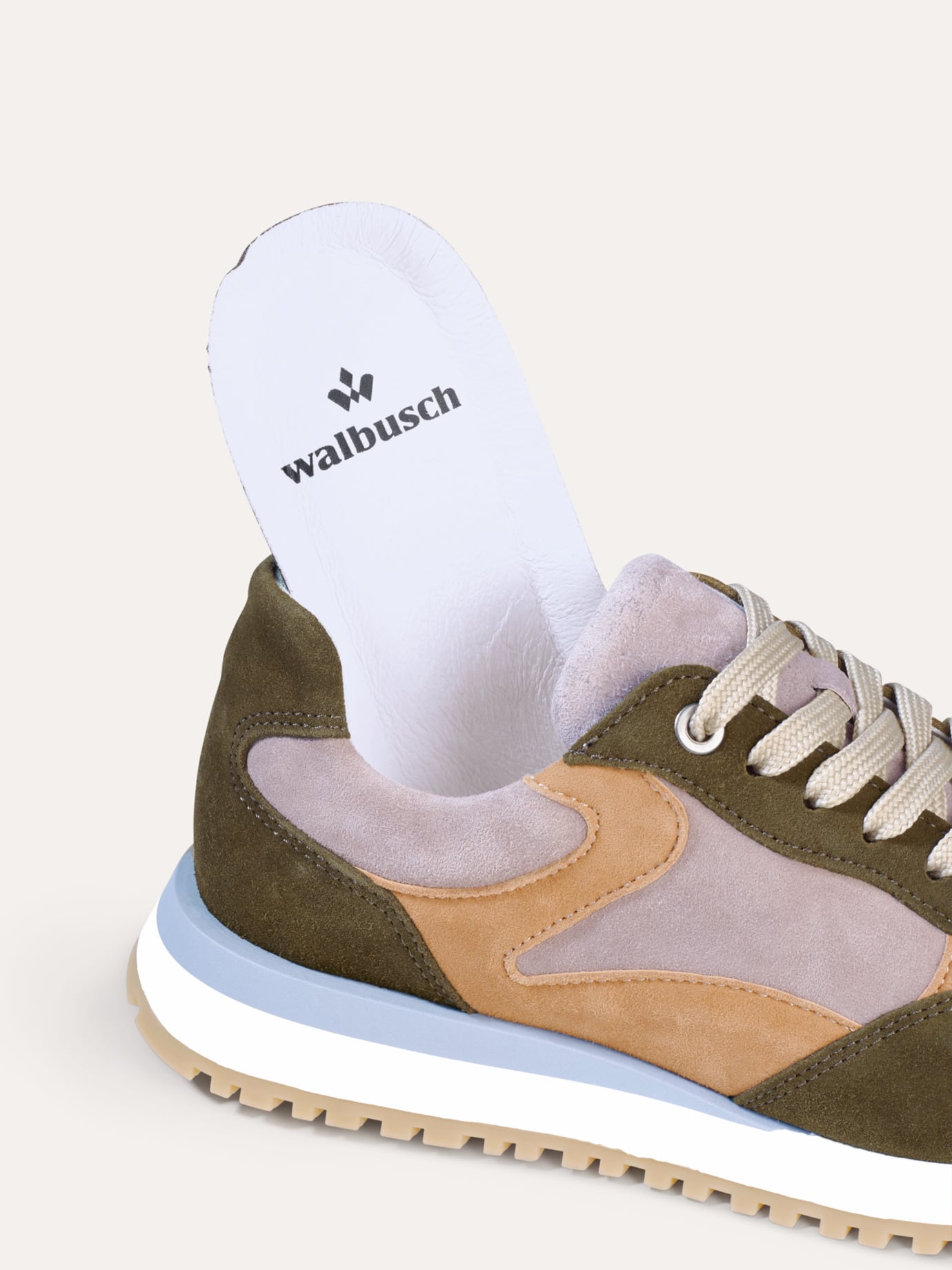 Walbusch Soft Multicolor Sneaker, noch offen: Größenlauf, Farbe Grün, 38, weiche Vorderfußpolsterung hergestellt in Portugal Damen 3