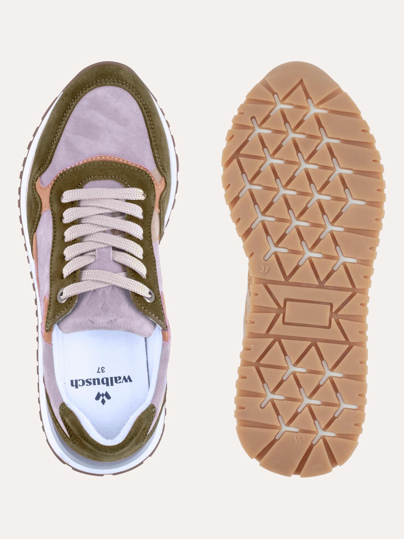 Walbusch Soft Multicolor Sneaker, noch offen: Größenlauf, Farbe Grün, 38, weiche Vorderfußpolsterung hergestellt in Portugal Damen 2