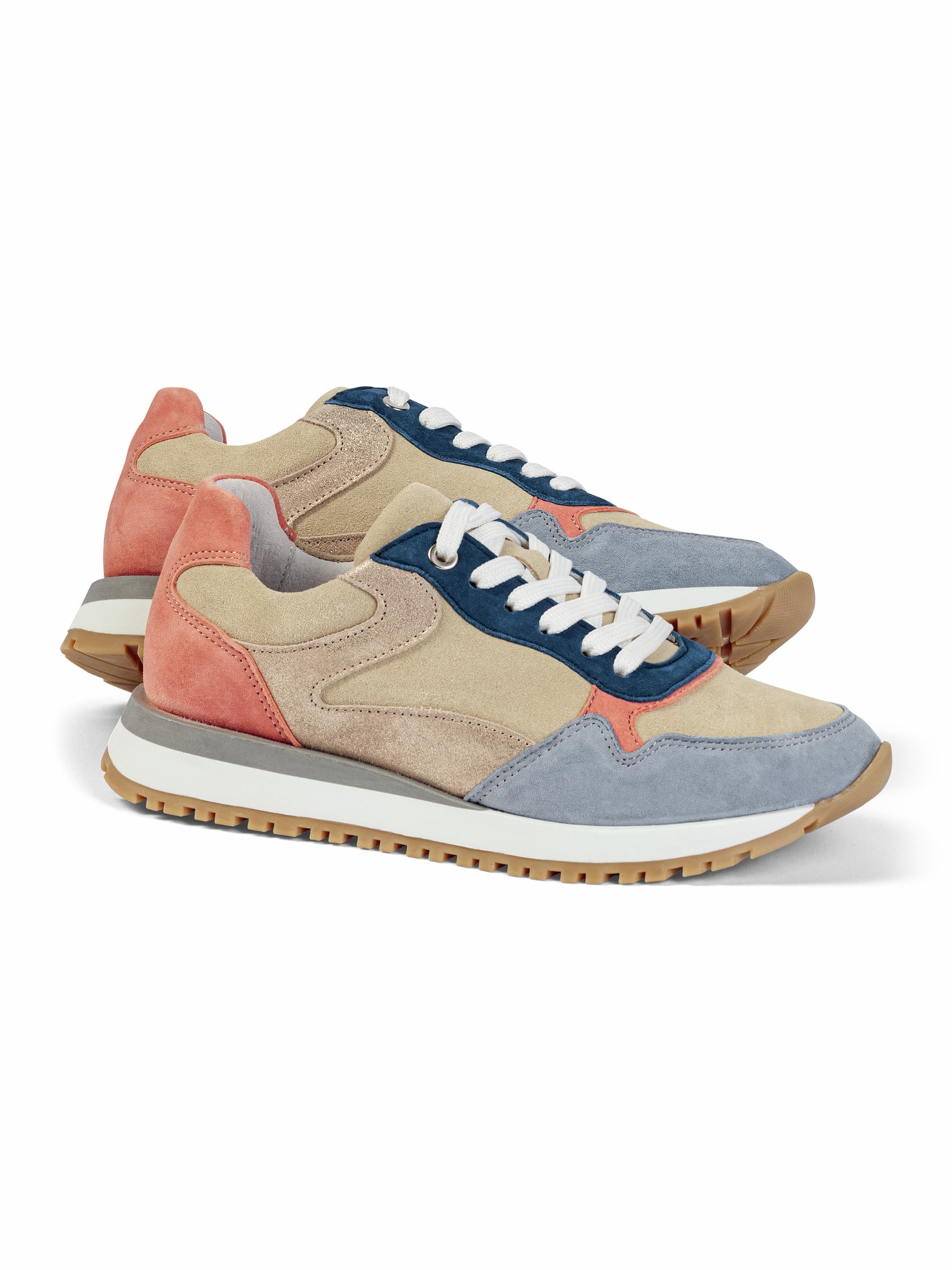 Soft Multicolor Sneaker Blau/Beige