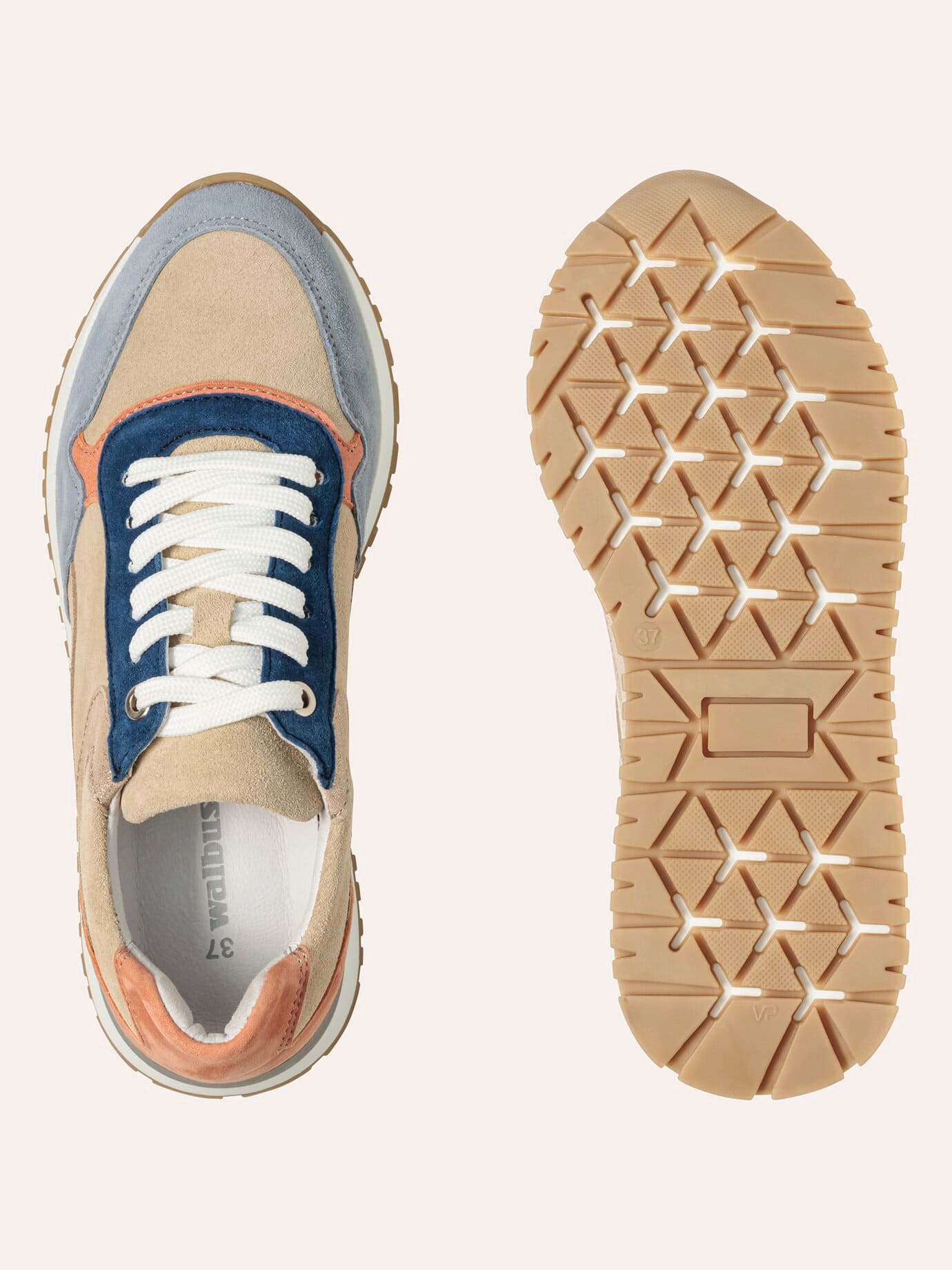 Walbusch Soft Multicolor Sneaker Blau 39 2