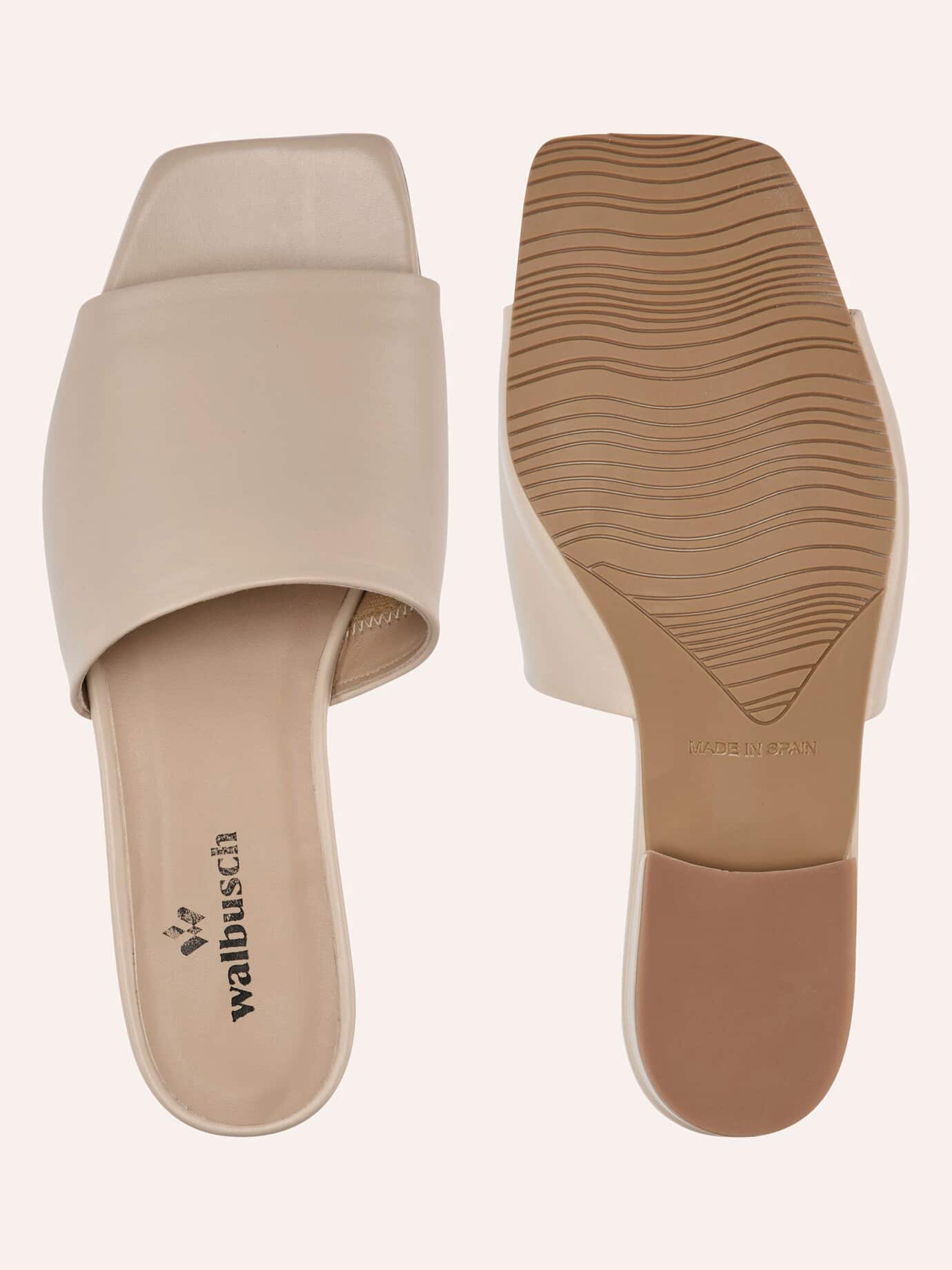 Walbusch Bequem Pantolette Supersoft, noch offen: Größenlauf, Farbe Beige, 38, weiche Vorderfußpolsterung hergestellt in Spanien Damen 2