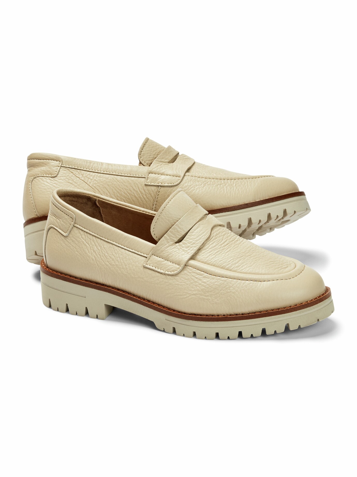 Hirschleder-Loafer Beige