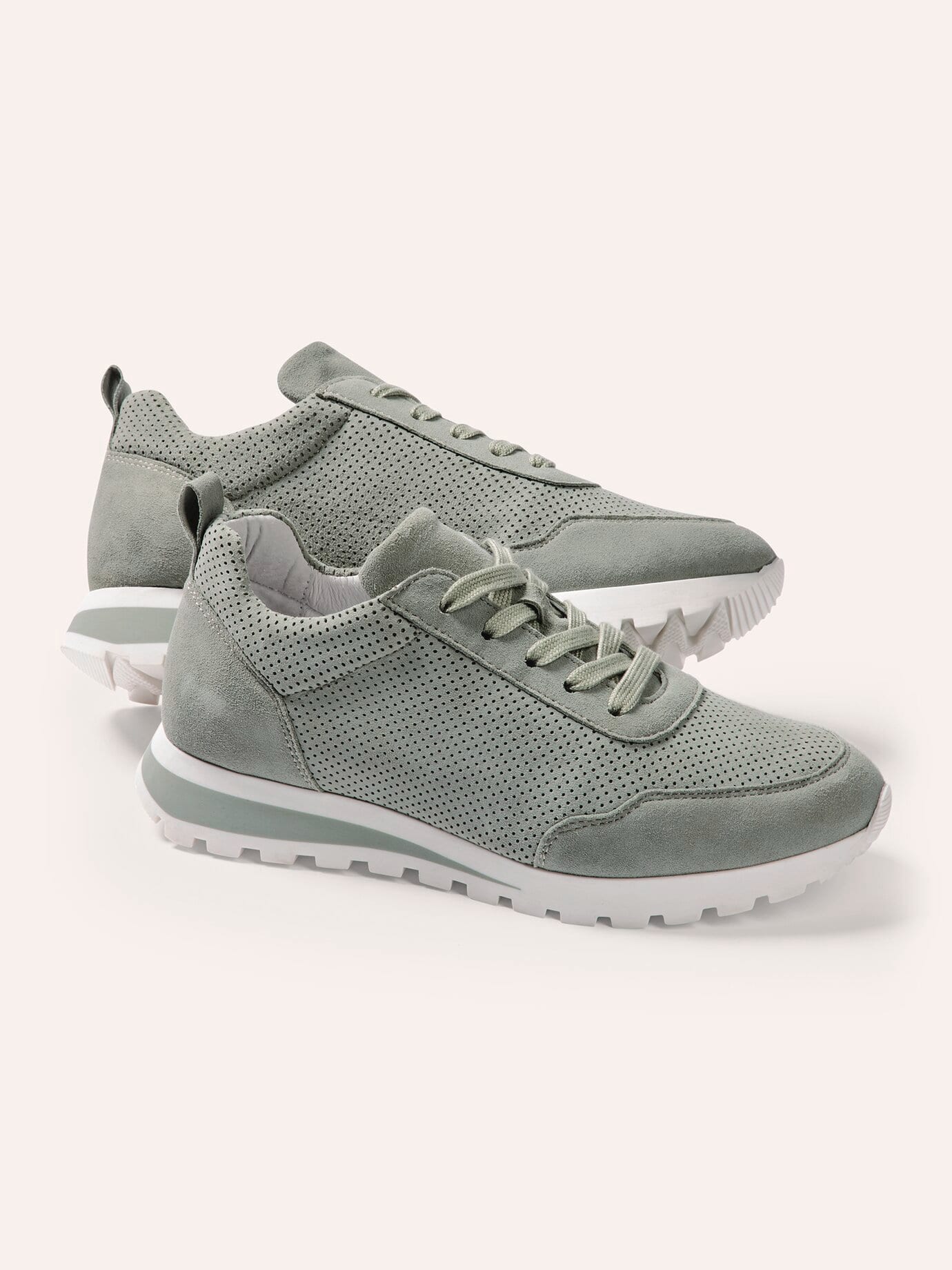 Walbusch Soft City Sneaker, noch offen: Größenlauf, Farbe Grün, 41, mit Klimaporen weiche Vorderfußpolsterung Damen