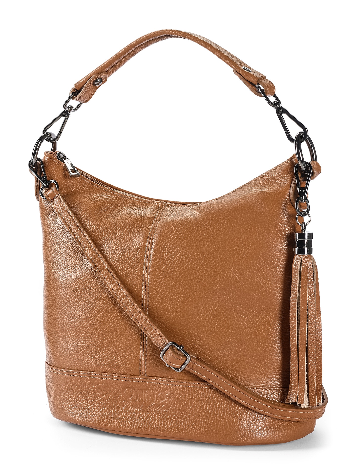 Leder-Handtasche Zimt