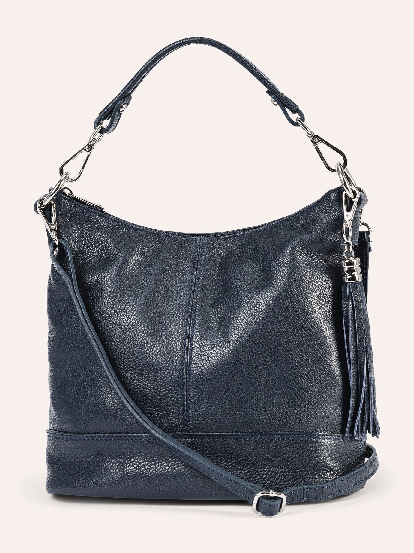 Walbusch Leder-Handtasche, , Farbe Blau, 01, echtes Leder mit Hand- und Umhängeriemen Damen 3