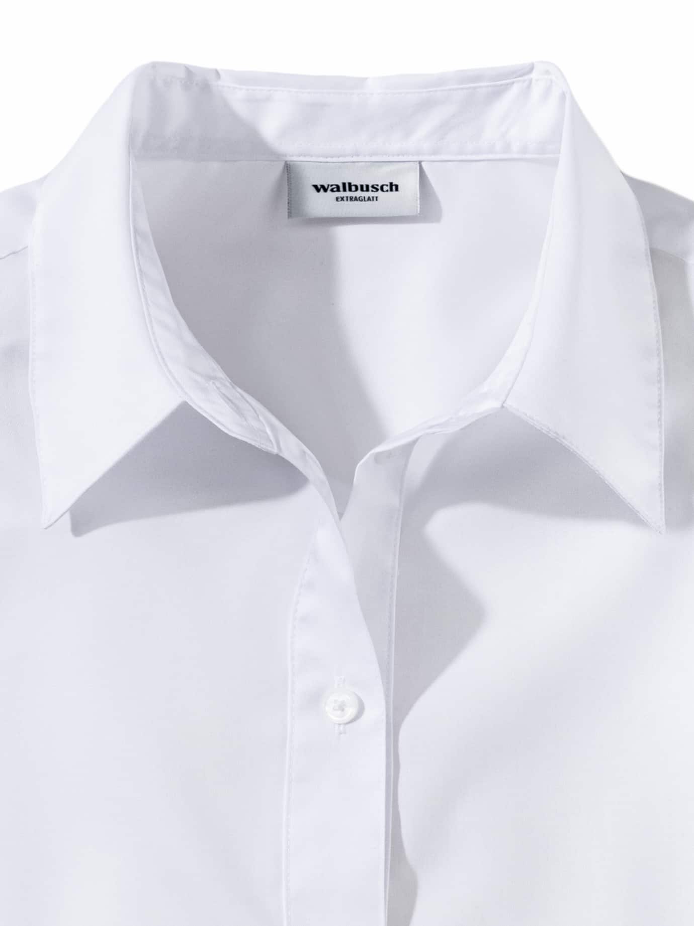 Walbusch Extraglatt Polo Bluse, normale Größen, Farbe Weiß, 52, bügelfrei 100% Baumwoll-Twill Damen 4