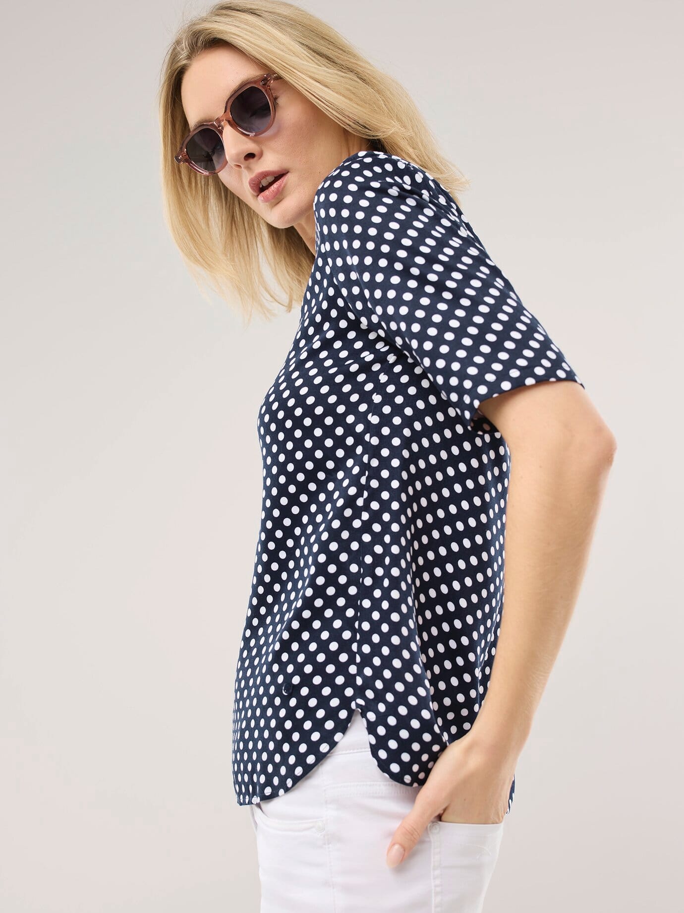T-Shirt-Bluse Extra Leicht, noch offen: Filter Passform#normale Größen, Farbe Blau, 50, extra leicht weichfließend Damen