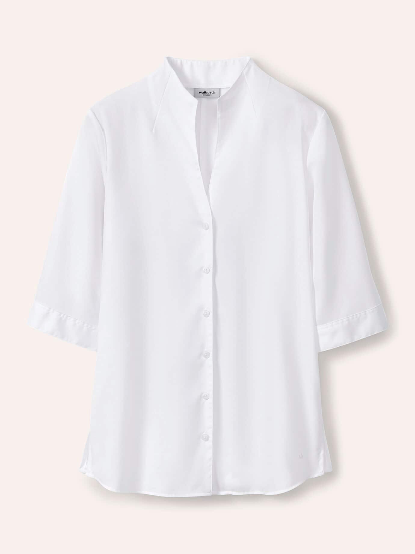 Walbusch Extraglatt Blouse Cup Collar White 44 7