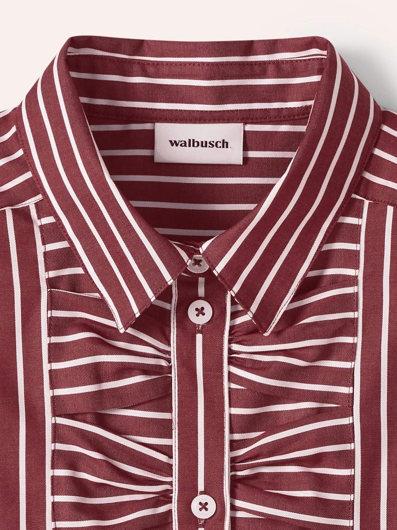 Walbusch Pleated Insert Shirt Blouse Red 38 4