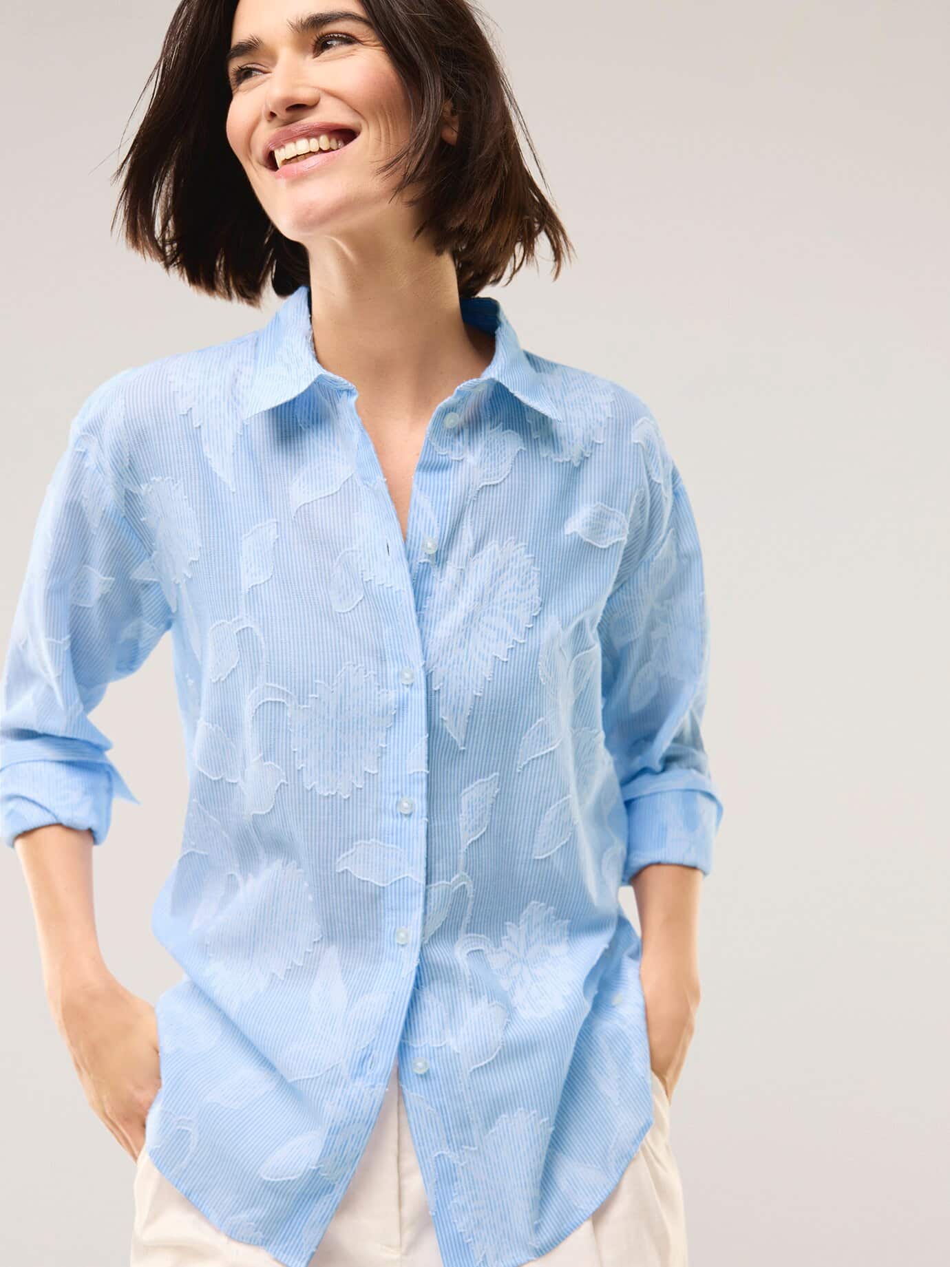 Thumbnail - Hemdbluse mit Streifen