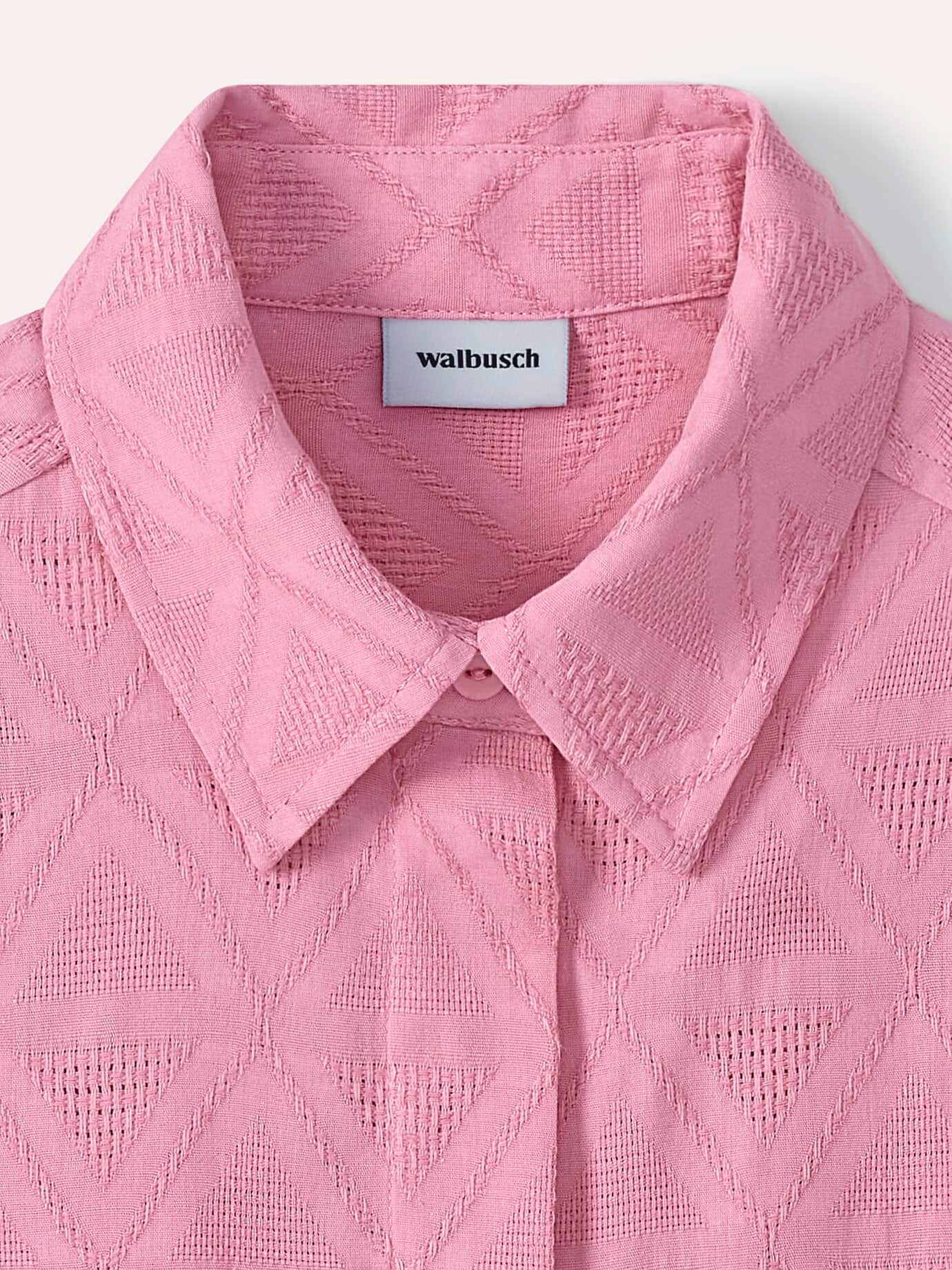 Walbusch Viscose Jacquard Shirt Blouse Pink 36 4