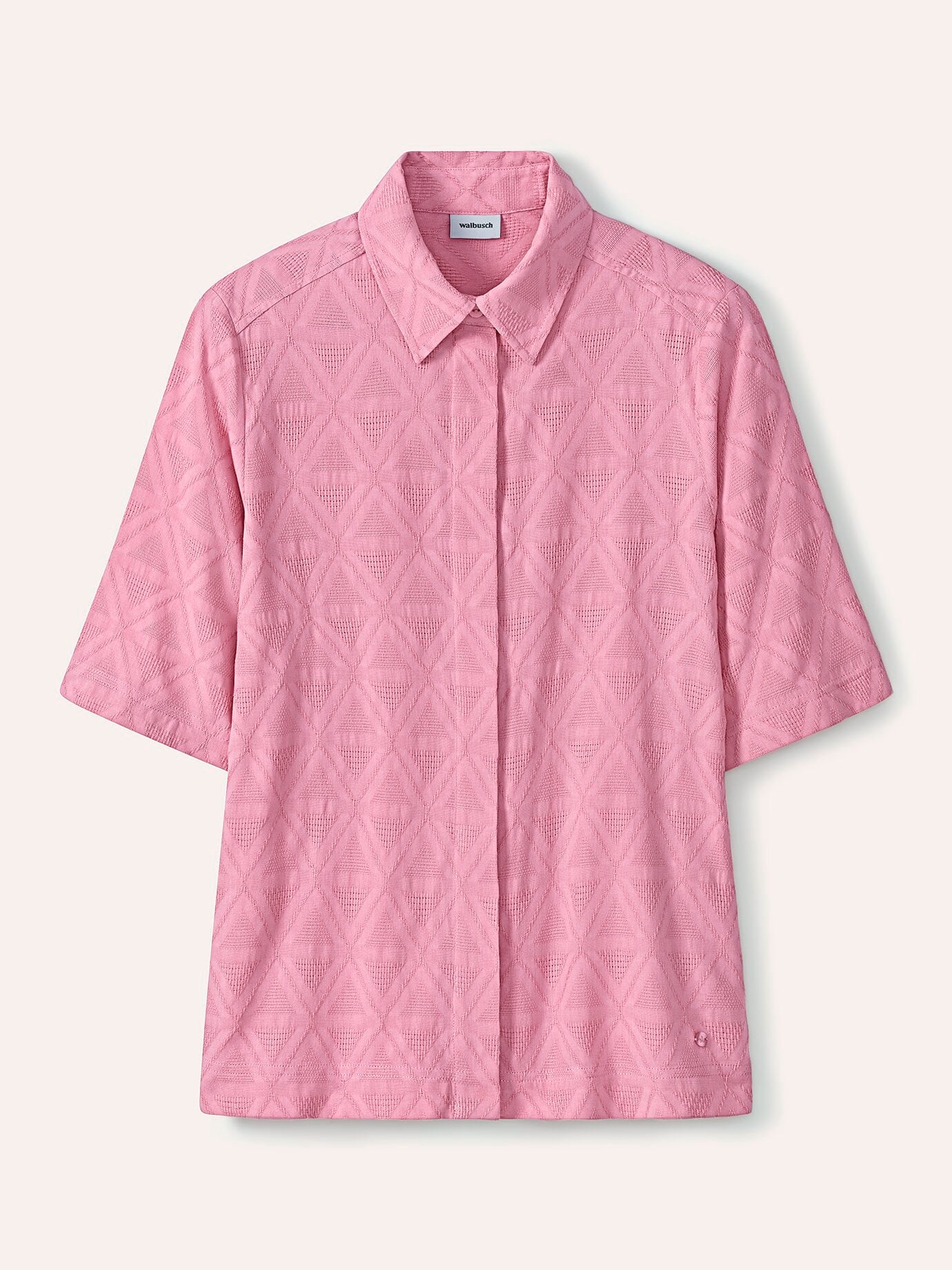 Walbusch Viscose Jacquard Shirt Blouse Pink 36 3