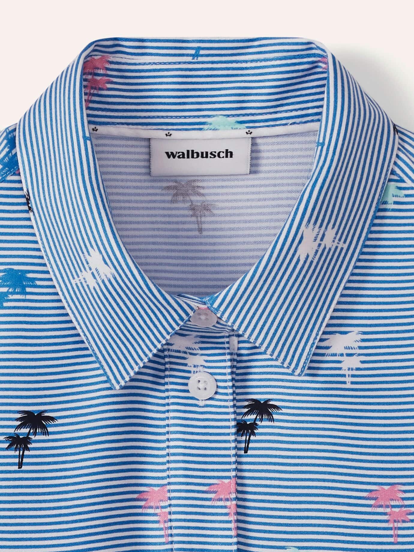 Walbusch Polo Blouse Viscose Blue 36 8